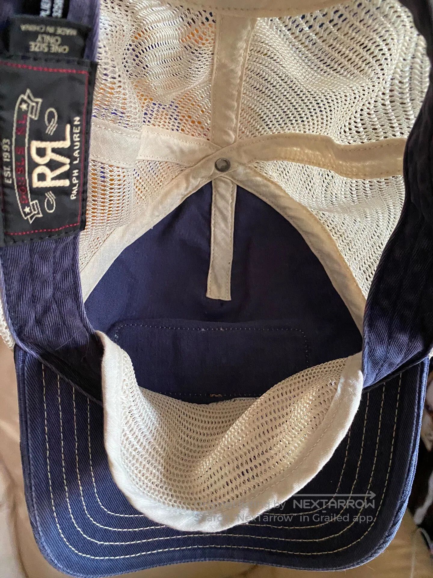 RRL Ralph Lauren RRL Double RL Vintage Navy Corduroy Trucker Hat. Size ONE SIZE - 7 Thumbnail