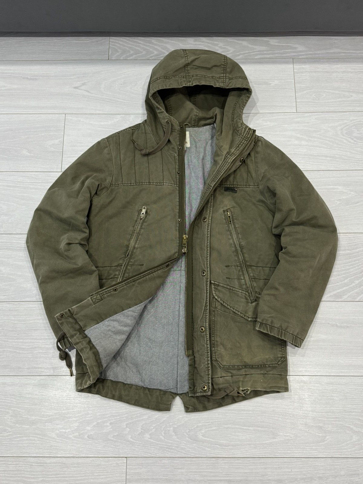Diesel Diesel 90s Military Jacket - Green Multipocket Zip Up Size L Size US L / EU 52-54 / 3 - 2 Thumbnail