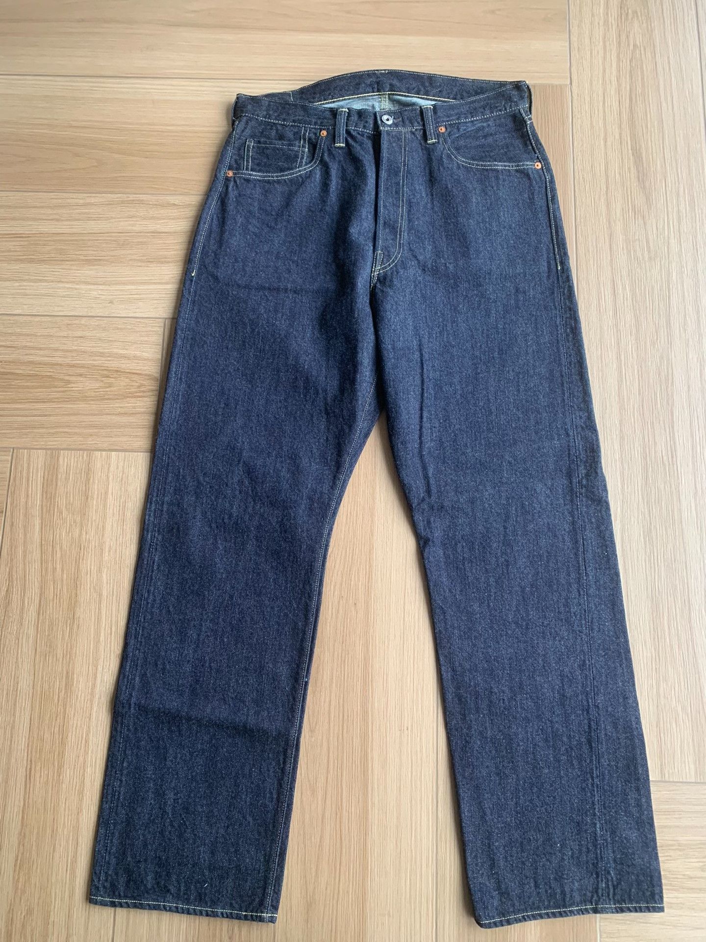 Freewheelers FREEWHEELERS S601XX (1944-45) Straight Raw Denim Jeans Size US 36 / EU 52 - 1 Thumbnail