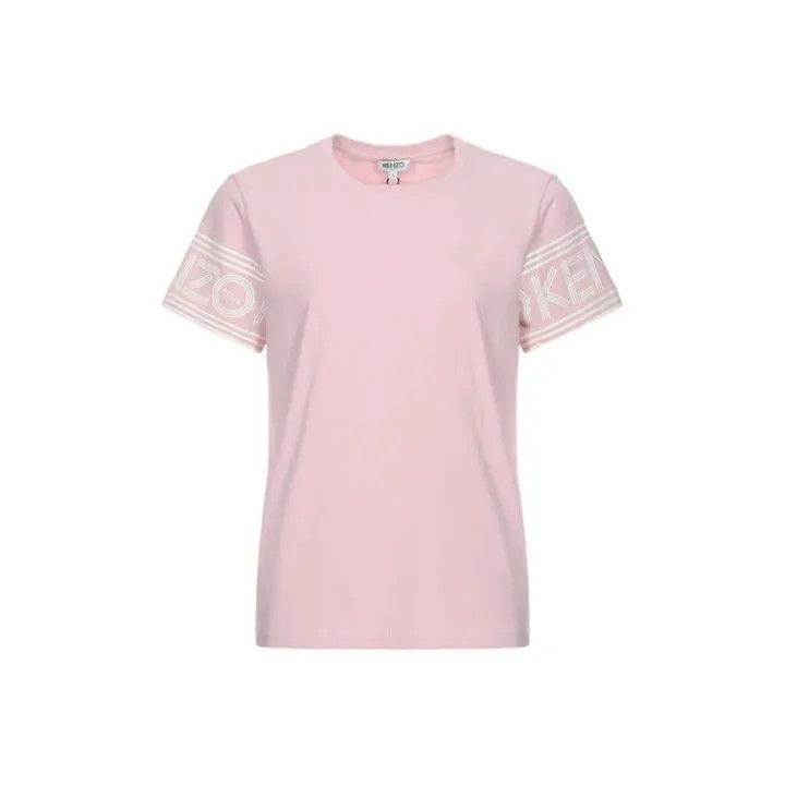 Kenzo KENZO Logo Print Short Sleeve T-Shirt in Pink 0079 Size XS / US 0-2 / IT 36-38 - 1 Thumbnail