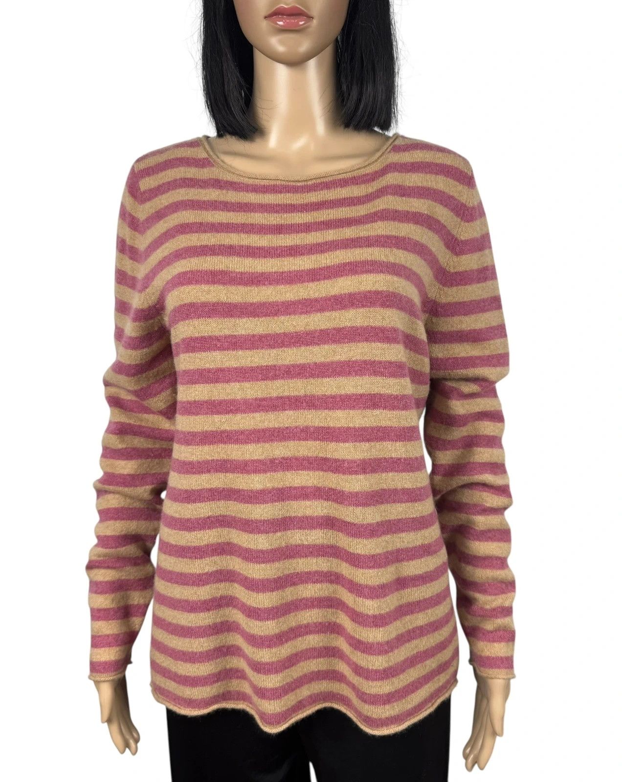 Other Marie Lund Pure Cashmere Striped Jumper size XXL Size XXL / US 16-18 / IT 52-54 - 2 Thumbnail