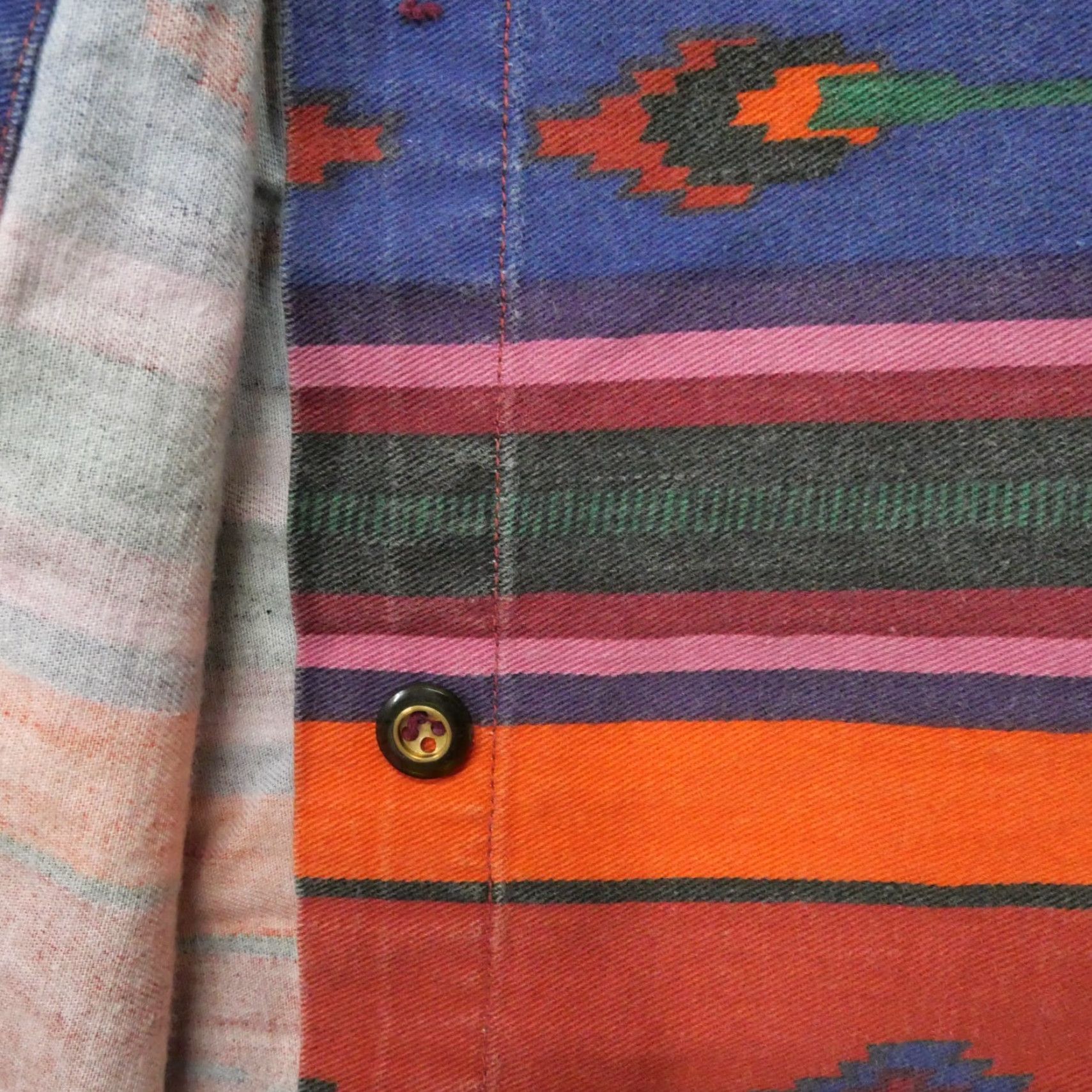 Vintage VINTAGE Copper Key Shirt Womens L Orange Blue Aztec Western Button Up Canvas Size L / US 10 / IT 46 - 5 Thumbnail