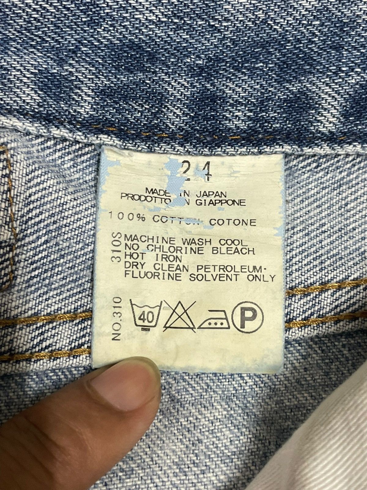 Vintage Japanese Stunning Lure Buckle Back Fade Wash Jeans