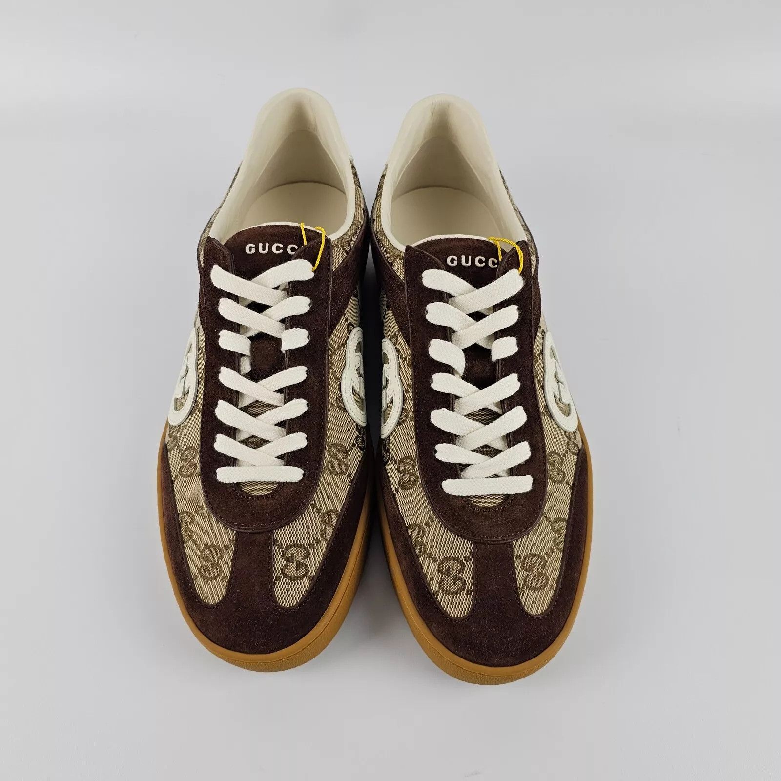 Gucci GUCCI Men's Interlocking G75 Dark Brown Suede Sneakers Size US 5.5 / EU 38 - 7 Thumbnail