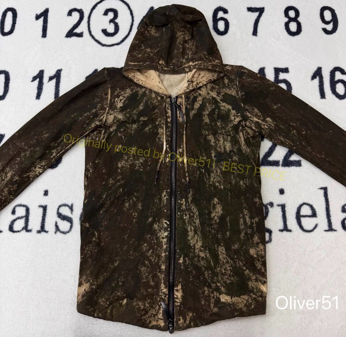 11 By Boris Bidjan Saberi 11 by BBS Oil-Painted Waxed Camo Jacket KKKK9/2610 Size US M / EU 48-50 / 2 - 1 Thumbnail