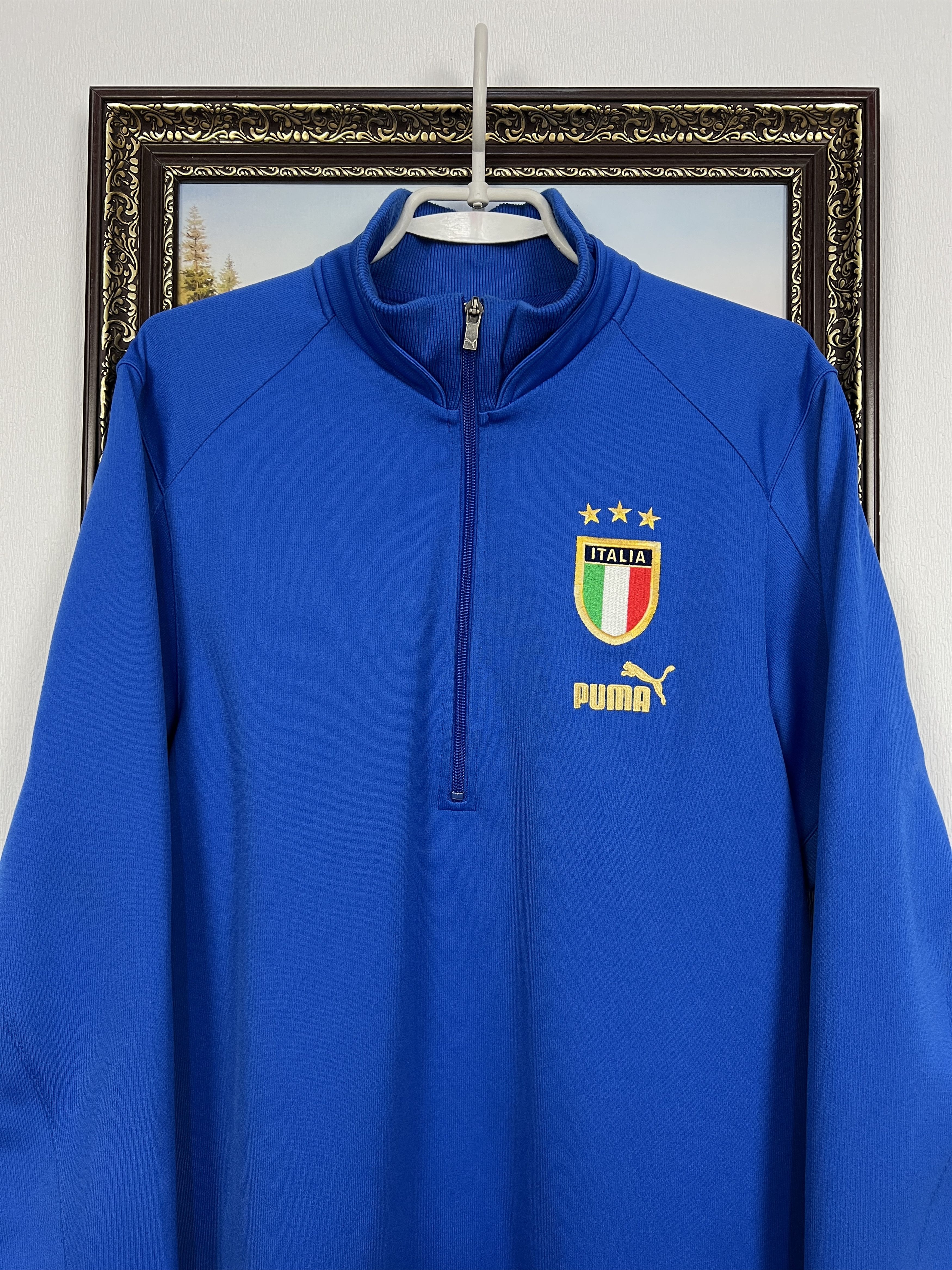 Puma Vintage 2000's Puma Italy Football Jacket Soccer Track Top Size US M / EU 48-50 / 2 - 2 Thumbnail