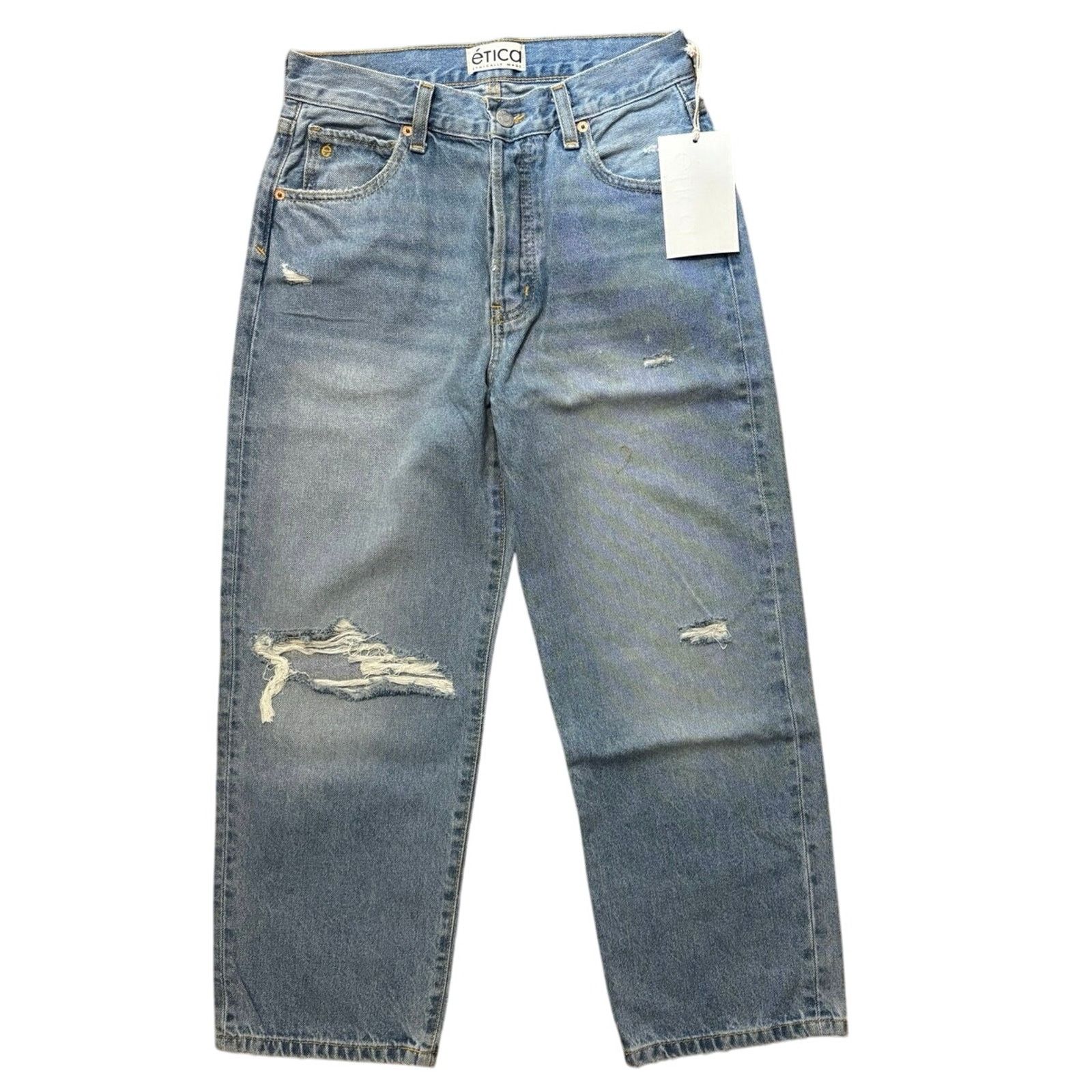 ETICA NWT Etica Altin Loose Crop Jeans Ithaca Wash Size 25 Size 25" / US 0 / IT 36 - 3 Thumbnail