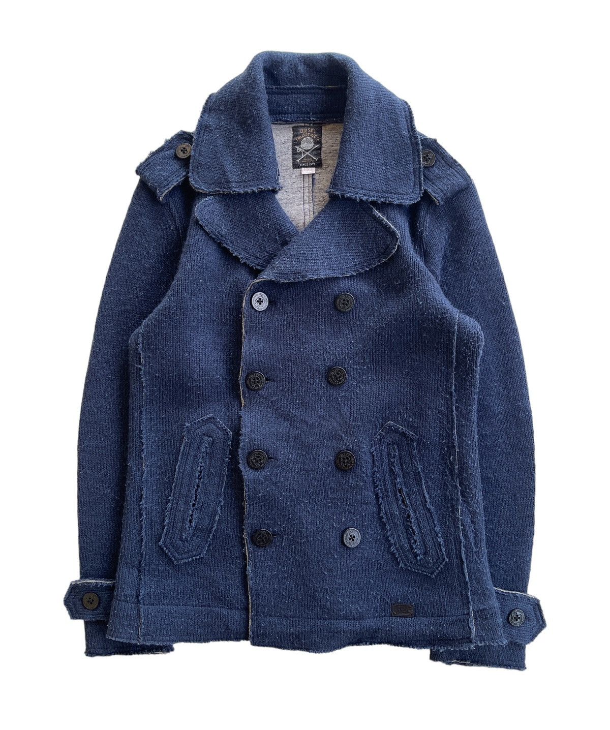 Diesel Diesel Navy Pea Coats Jacket Size US S / EU 44-46 / 1 - 1 Thumbnail