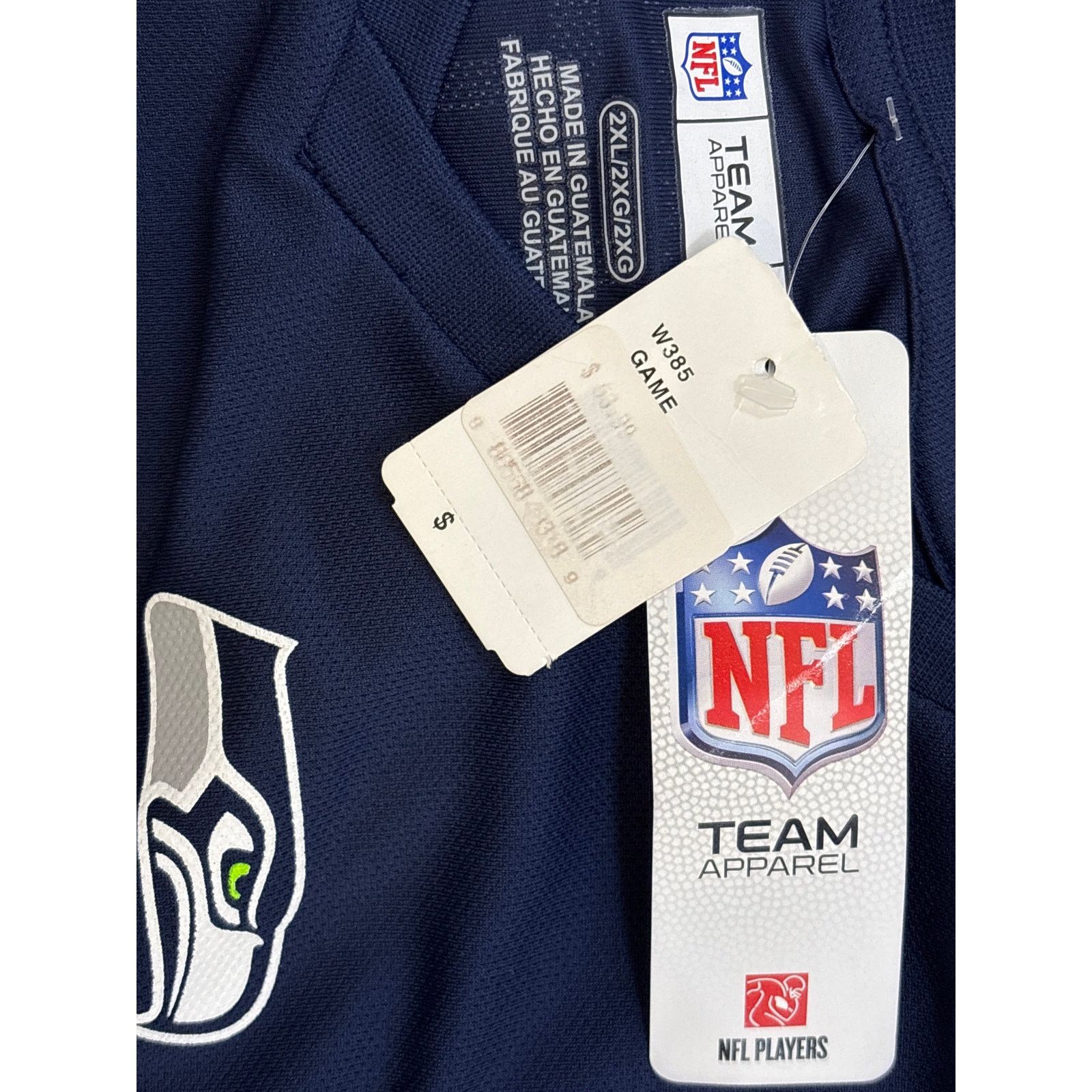 NFL NWT Seattle Seahawks Jersey NFL team Apparel 3 Wilson Size US XXL / EU 58 / 5 - 4 Thumbnail