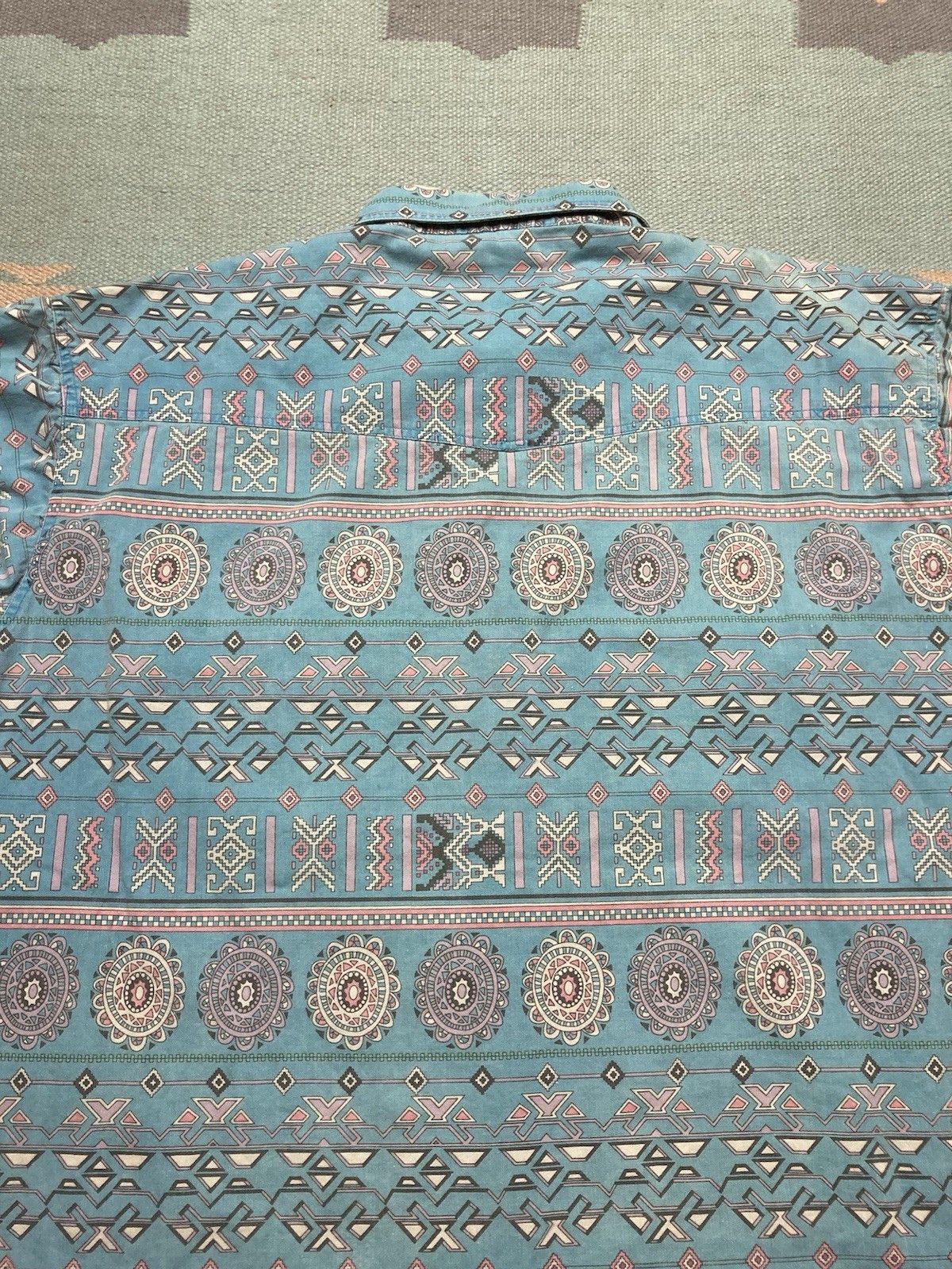 Vintage Vtg button shirt wrangler brushpopper aztec southwestern XXL Size US XXL / EU 58 / 5 - 8 Thumbnail