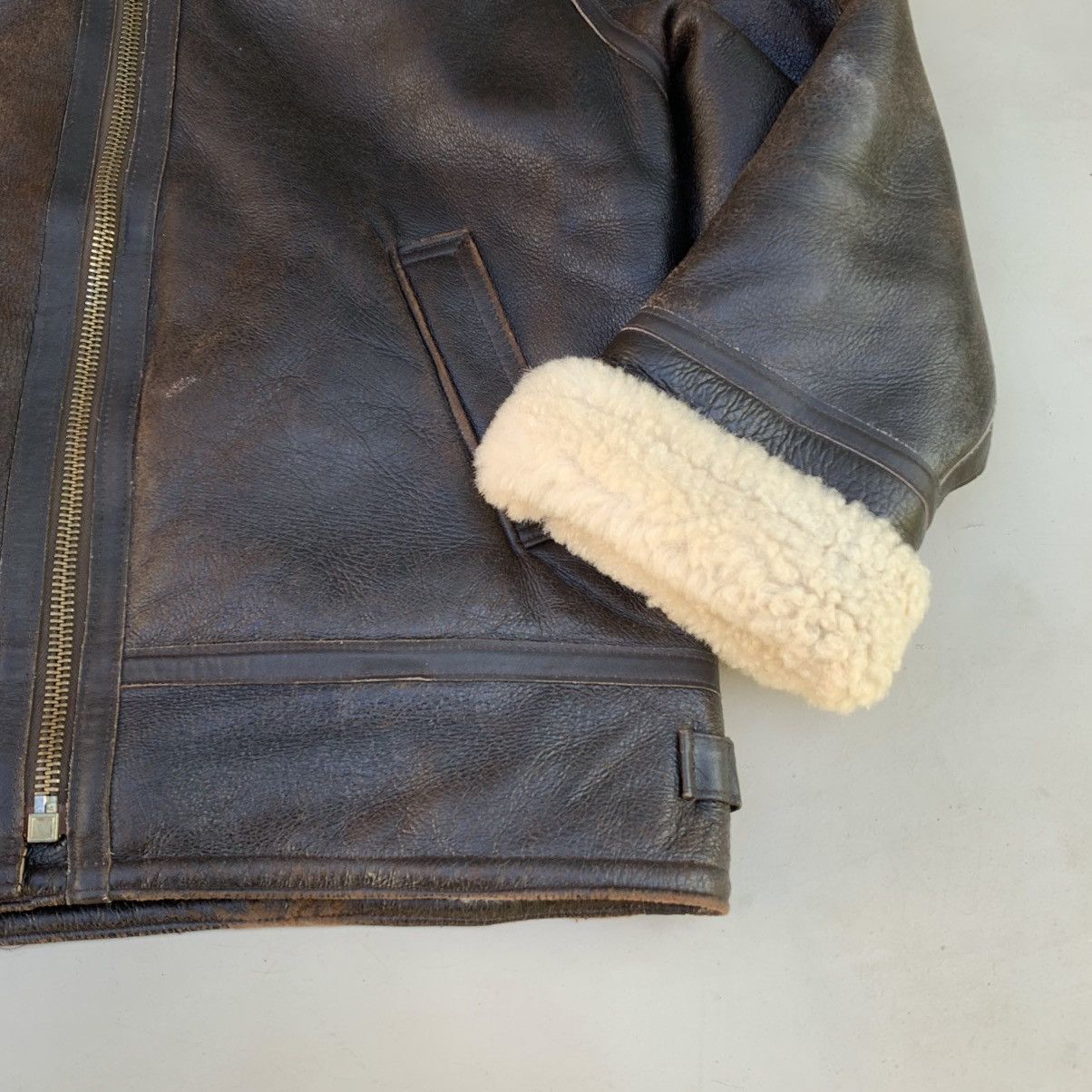 Leather sheepskin jacket leather vintage rare women’s 16 Size XL / US 12-14 / IT 48-50 - 4 Thumbnail