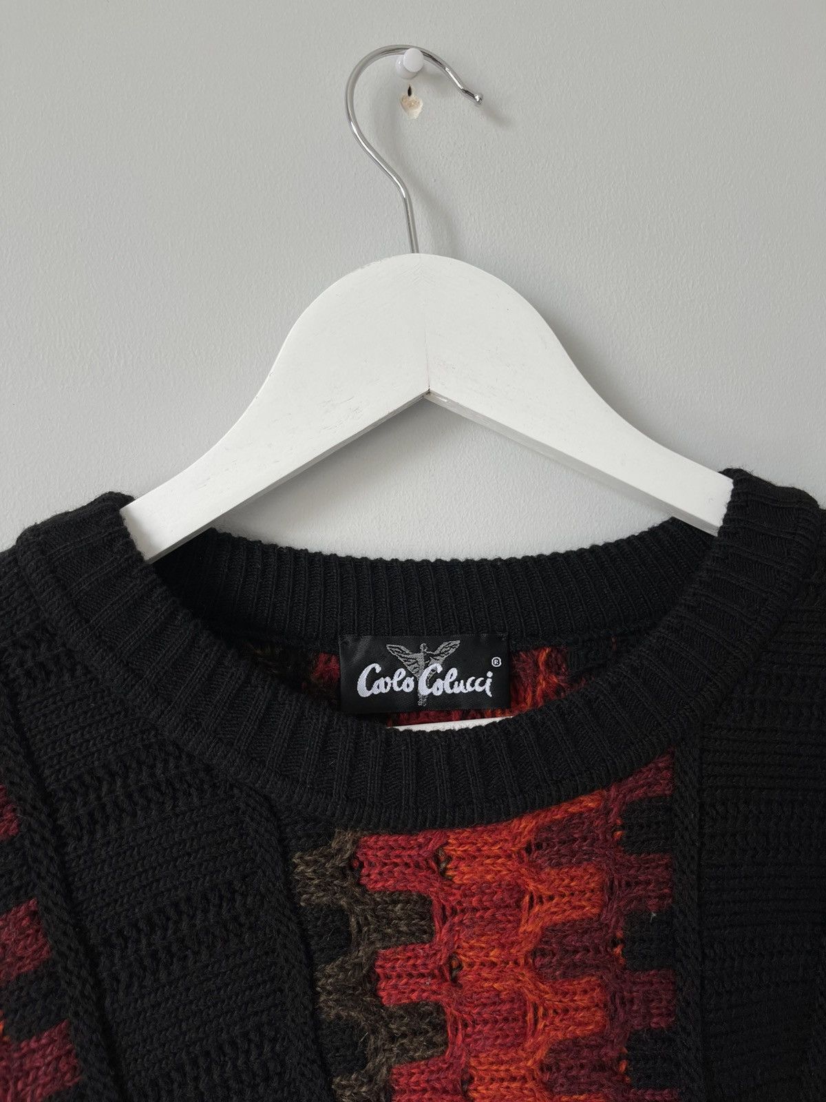 Carlo Colucci Vintage Carlo Colucci Coogi Style 3D Knit Archive Sweater Size US L / EU 52-54 / 3 - 6 Thumbnail