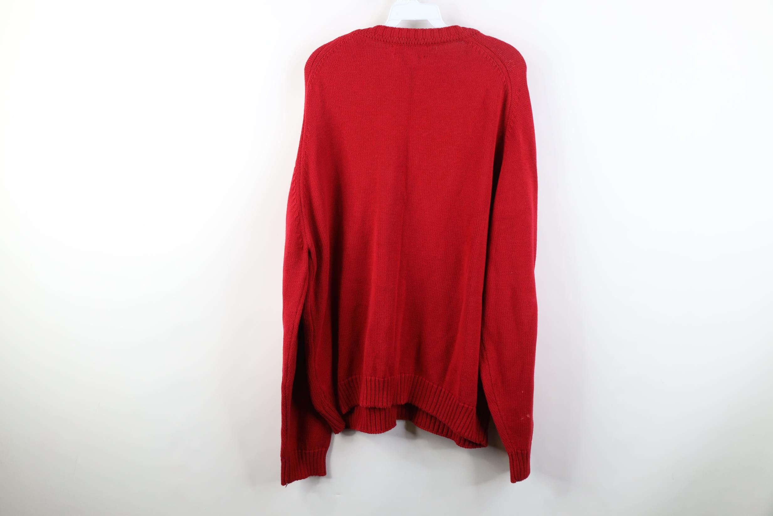 Lands' End Vintage 90s Lands End Knit Drifter Crewneck Sweater Red USA Size US L / EU 52-54 / 3 - 10 Thumbnail