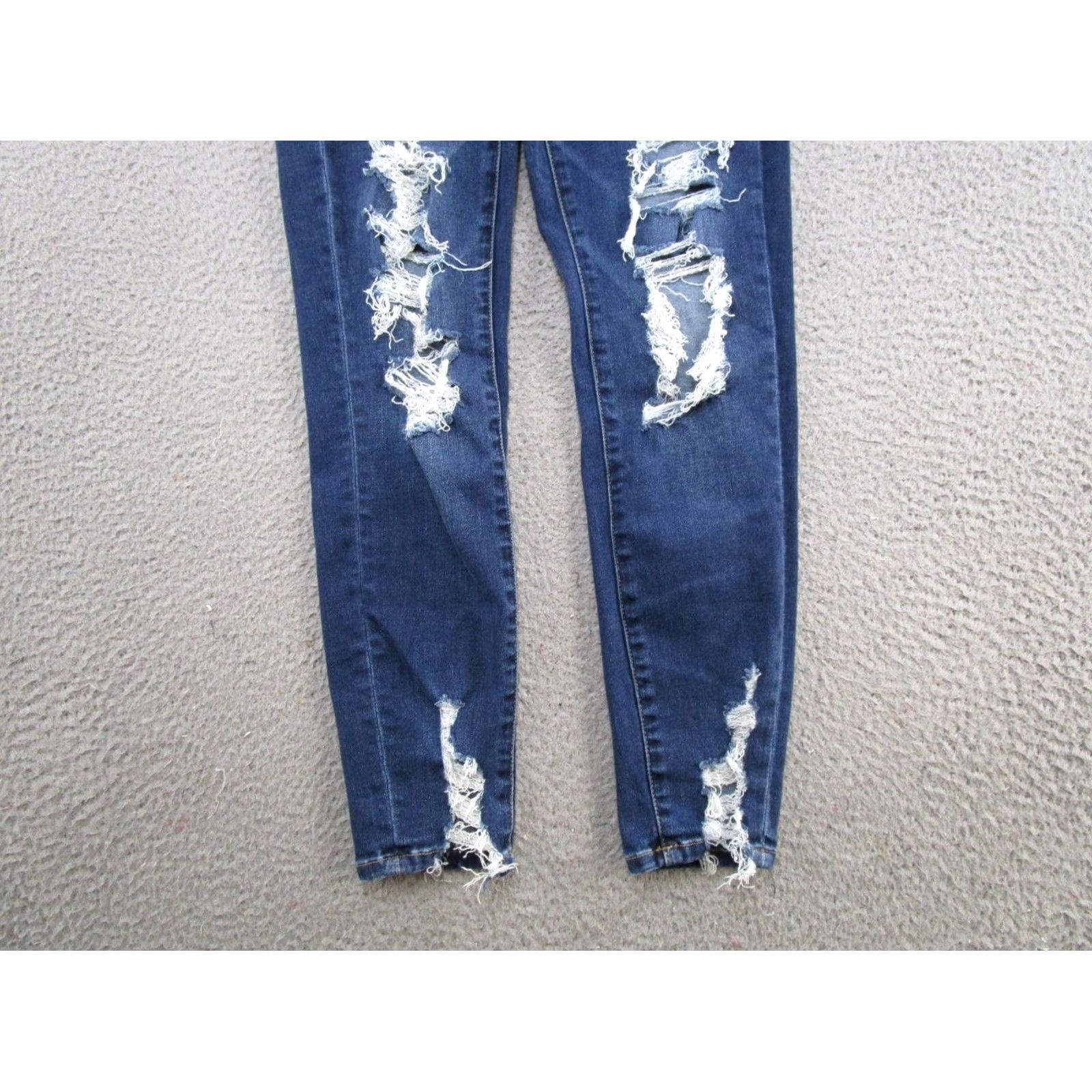 American Eagle Outfitters American Eagle Outfitters Jegging Jeans Size 4 Short Distressed Hi Rise Stretch Denim Blue Women’s 5-Pocket Design Size 27" / US 4 / IT 40 - 2 Thumbnail