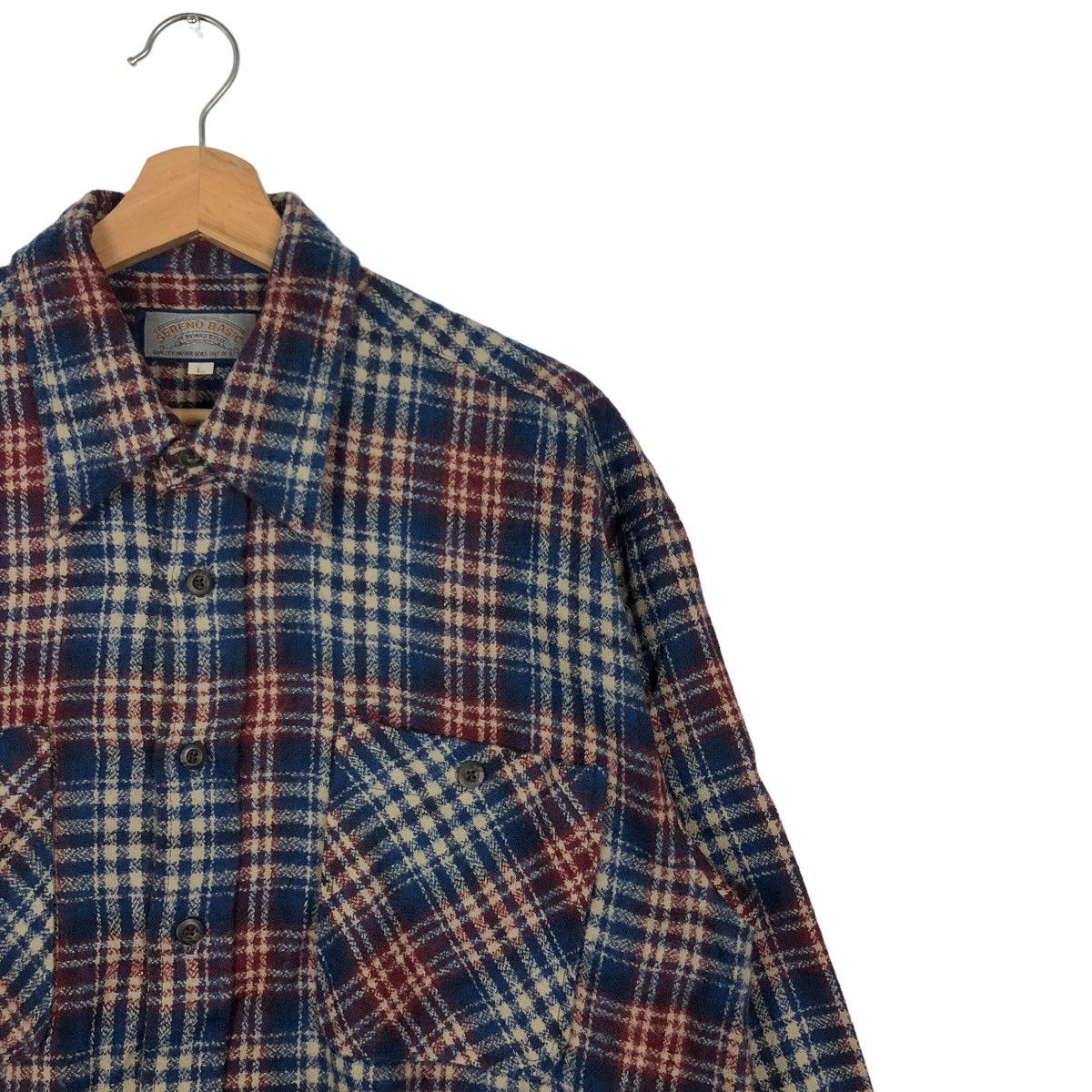 Flannel 🔥90s Sereno Basic Issey Miyake Flannel Jacket Tartan Design Size US L / EU 52-54 / 3 - 6 Thumbnail