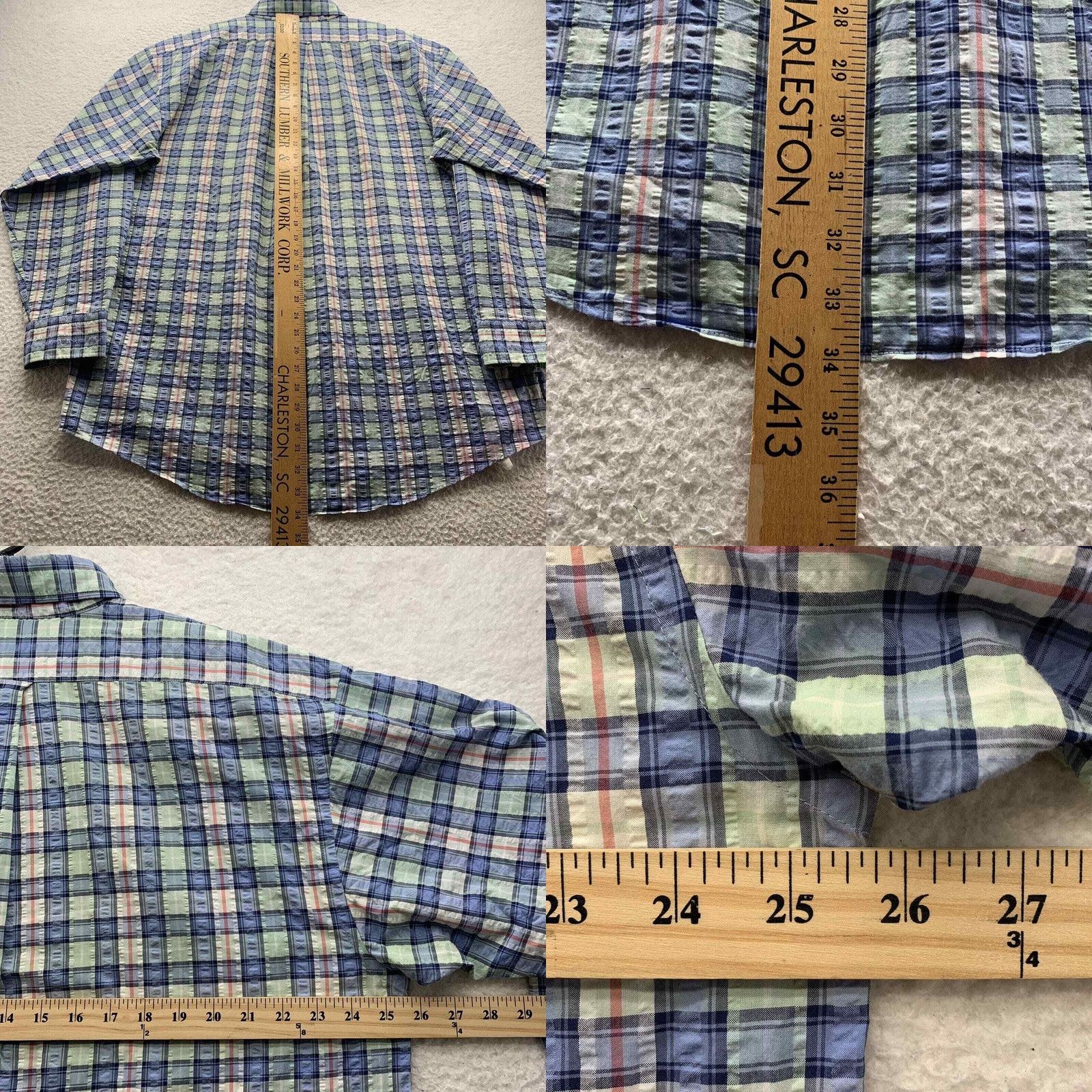 Vintage VINTAGE Samuel Smith Shirt Mens L Plaid Preppy Aiken SC Tailor Size US L / EU 52-54 / 3 - 8 Thumbnail