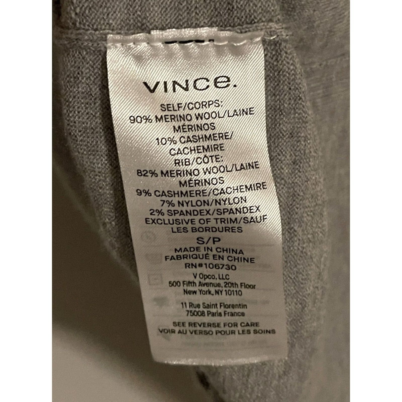 Vince Vince Featherweight Merino Wool-Cashmere Polo Sweater Shirt S/S - Men's Small Shirt Mens Small Gray Wool Merino Polo Pullover 90% Merino 10% Cashmere Size US S / EU 44-46 / 1 - 4 Thumbnail