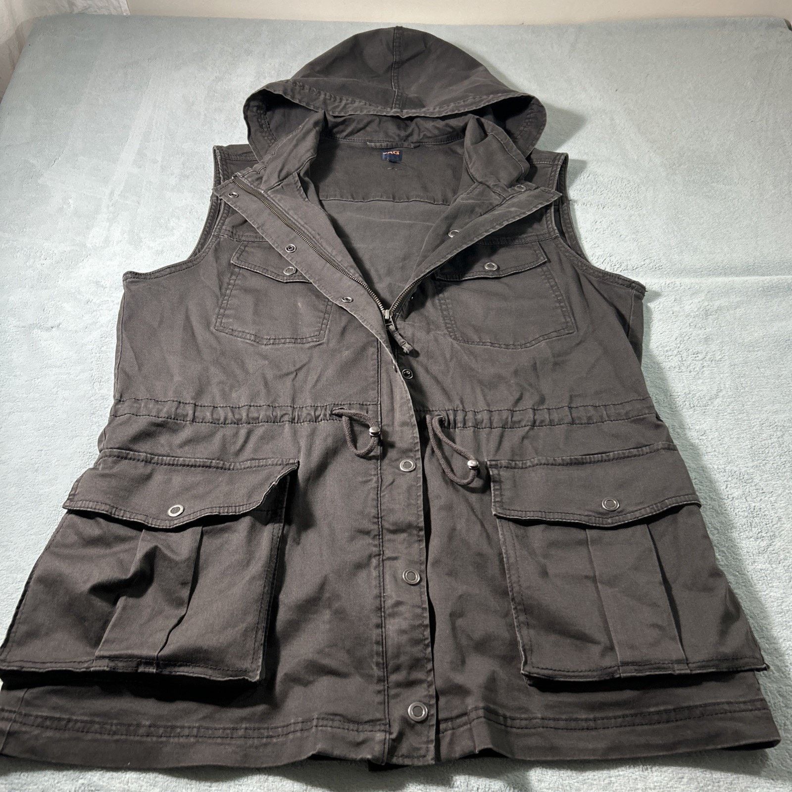 Carhartt Hooded Biker Vest Hoodie Womens XL Grunge Goth Hunter Cargo Size XL / US 12-14 / IT 48-50 - 1 Thumbnail