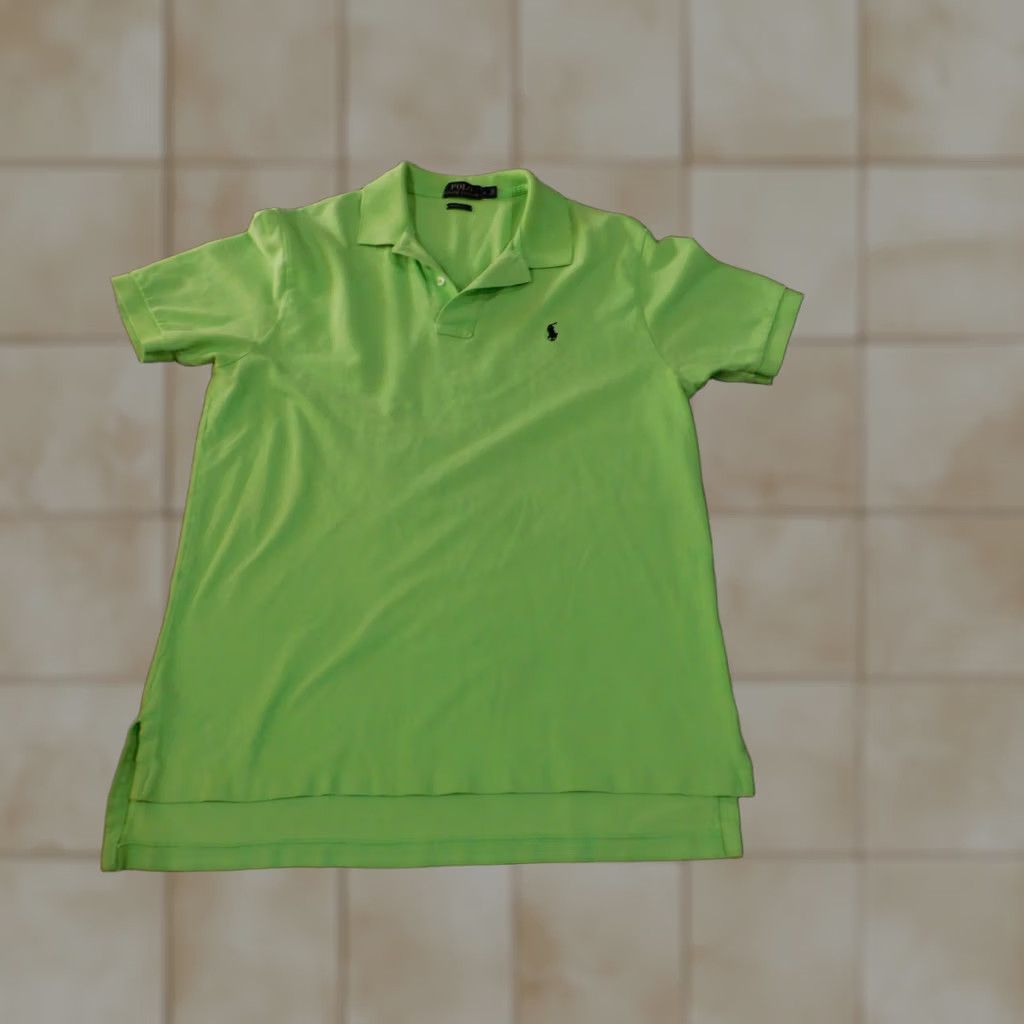 Polo Ralph Lauren Polo Ralph Lauren Shirt Mens L Green Polo Knit Classic Fit Casual Logo Button Collared Short Sleeve Cotton Size US L / EU 52-54 / 3 - 1 Thumbnail