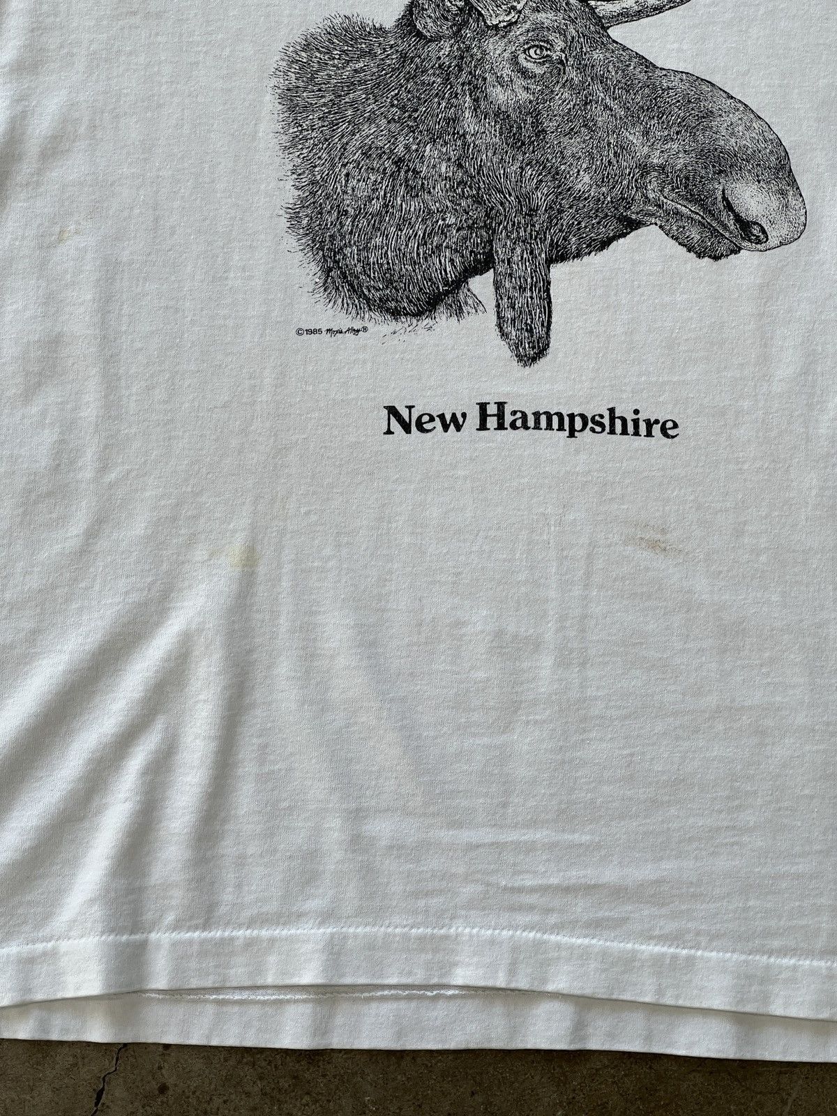 Vintage Vintage 80s New Hampshire Moose Single Stitch Tee XL Size US XL / EU 56 / 4 - 5 Thumbnail