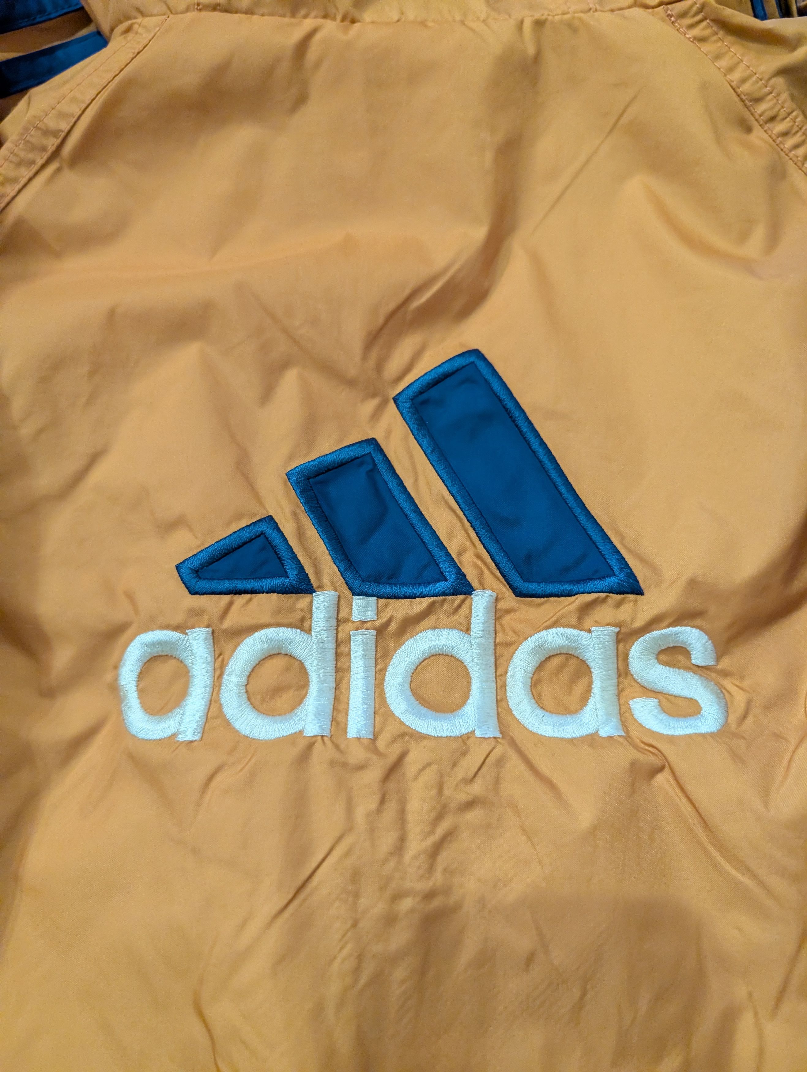 Adidas Vintage Adidas Jacket Windbreaker Warm Up Striped Hooded Size US L / EU 52-54 / 3 - 2 Thumbnail