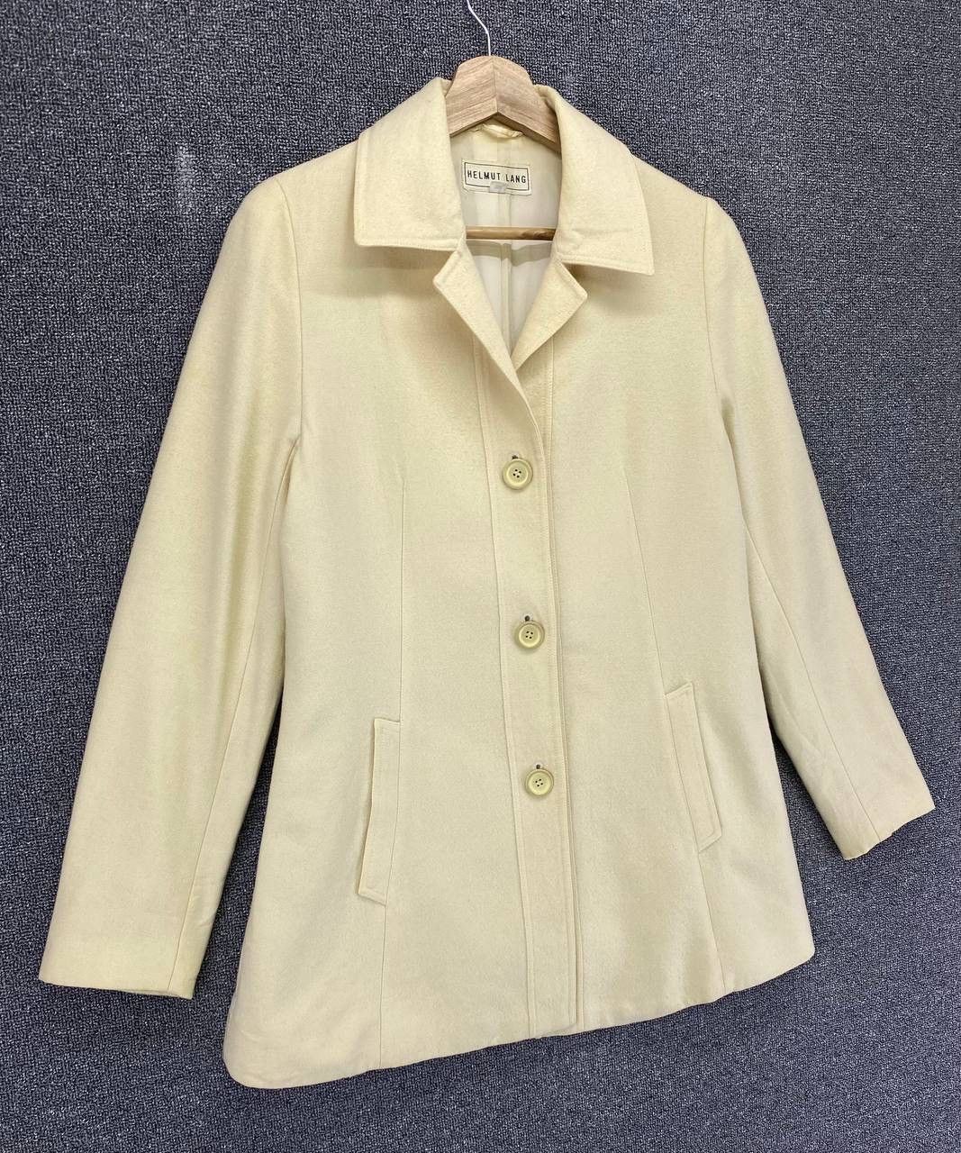 Helmut Lang × Vintage Vintage Helmut Lang Wool Coat Long Jacket Size M / US 6-8 / IT 42-44 - 2 Thumbnail