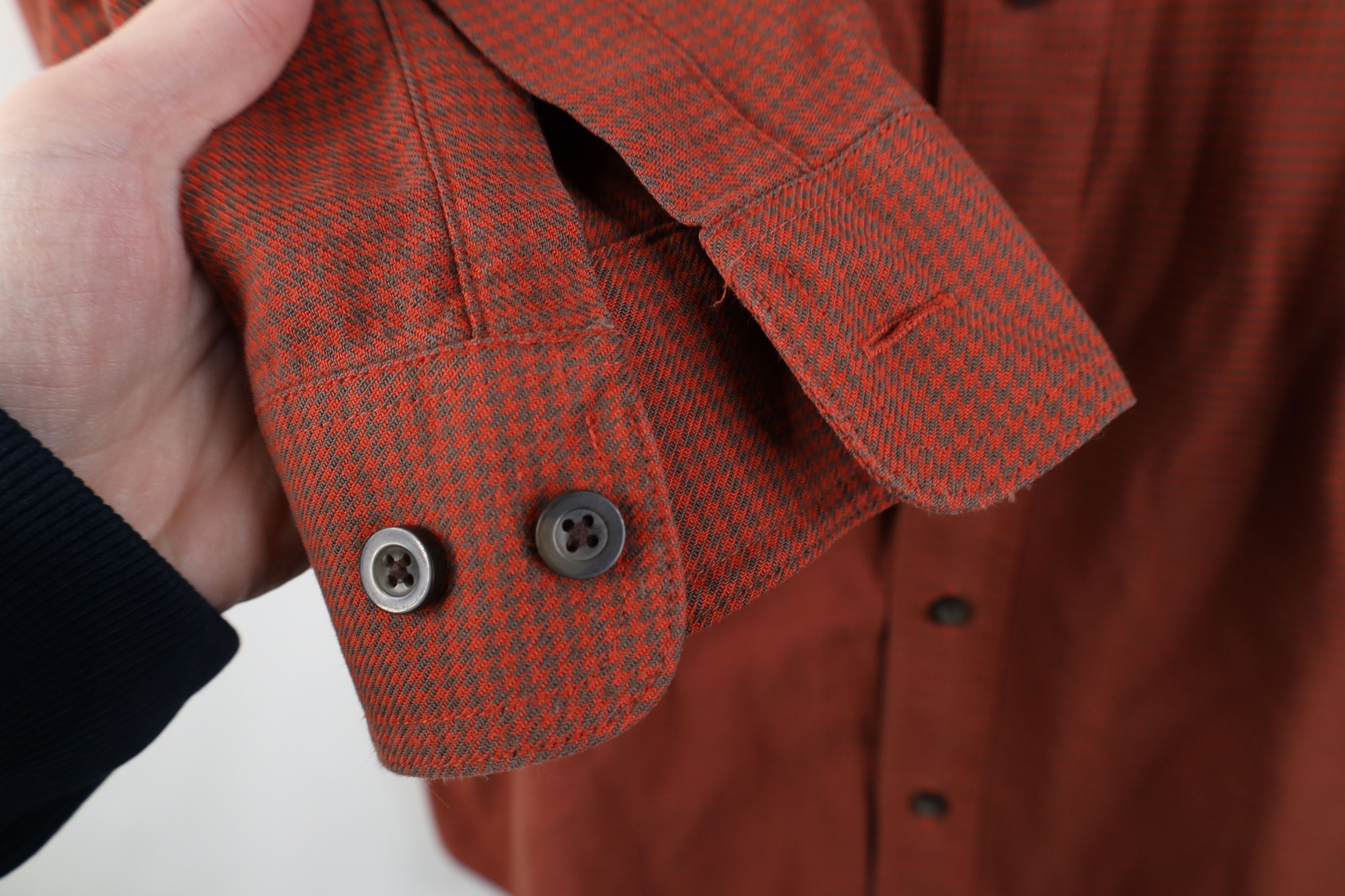 L.L. Bean Vintage 90s LL Bean Houndstooth Collared Button Down Shirt Size US L / EU 52-54 / 3 - 4 Thumbnail
