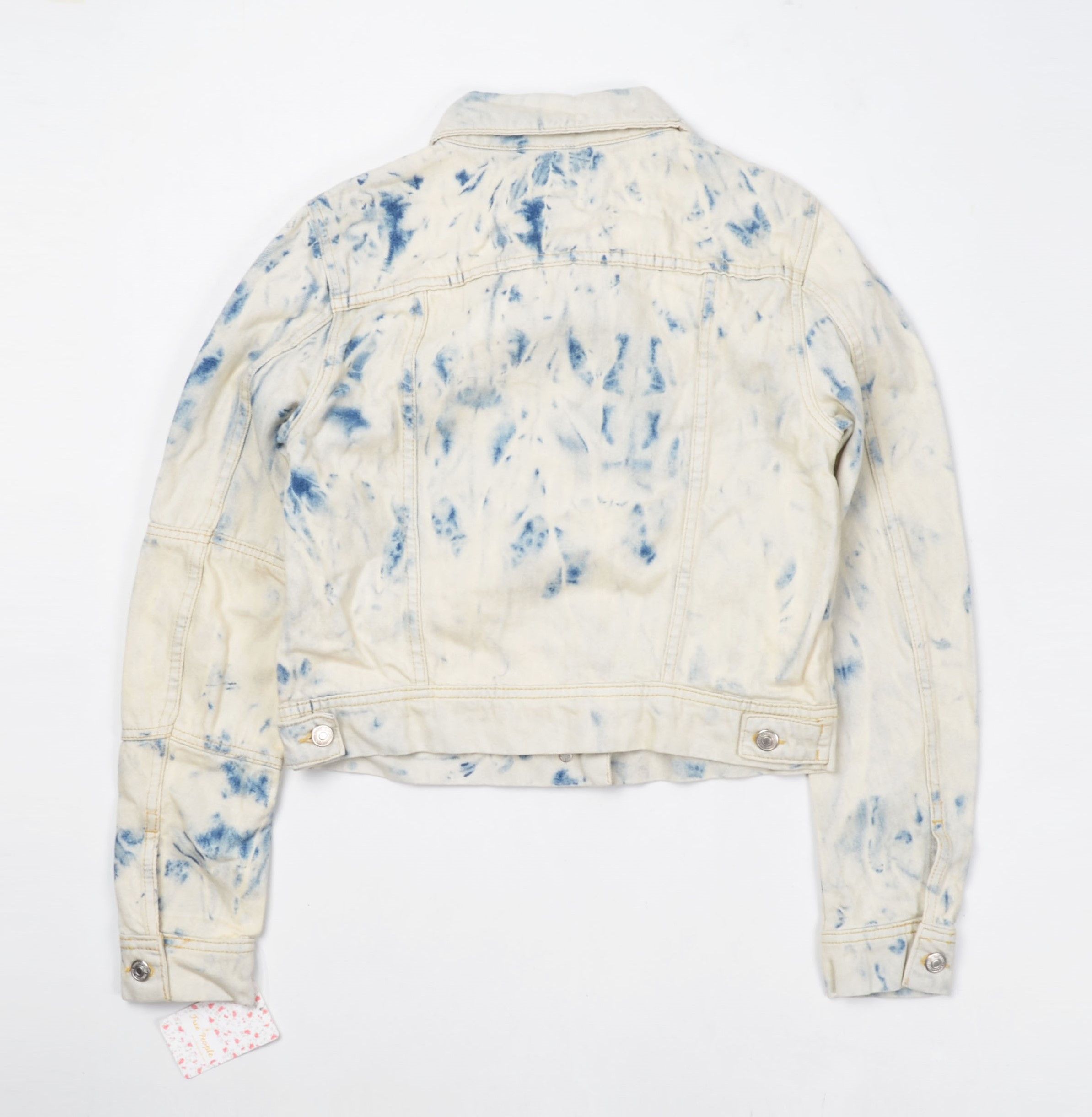 Free People Free People Jones Tie Dye Y2K Boho Denim Jacket Size US XS / EU 42 / 0 - 5 Thumbnail