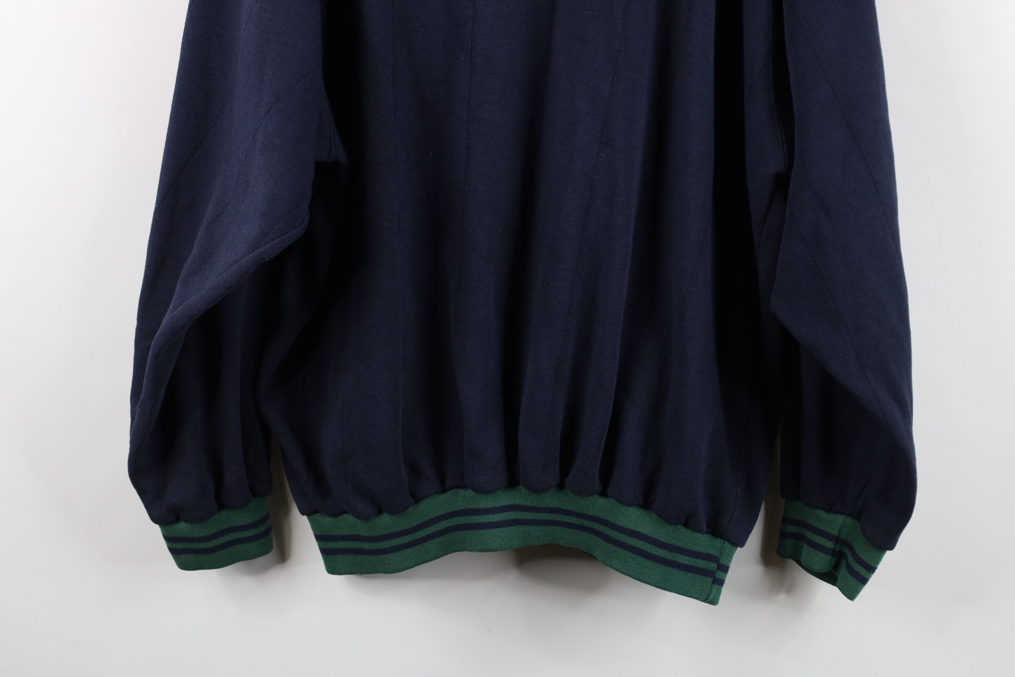 Vintage Vintage 90s Streetwear Thin Striped Crewneck Sweatshirt Blue Size US XL / EU 56 / 4 - 13 Thumbnail