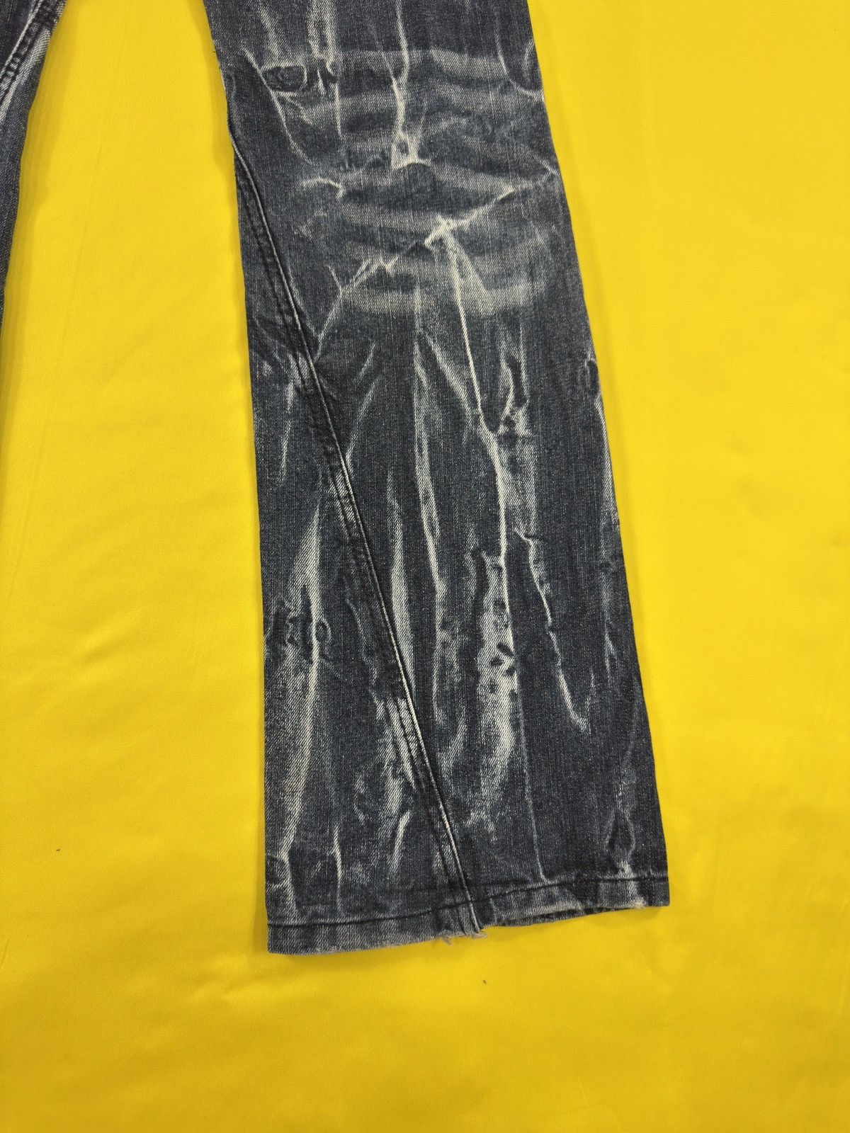 Japanese Brand Black Baccara tornado mart style spiral flare jeans Size US 34 / EU 50 - 22 Thumbnail