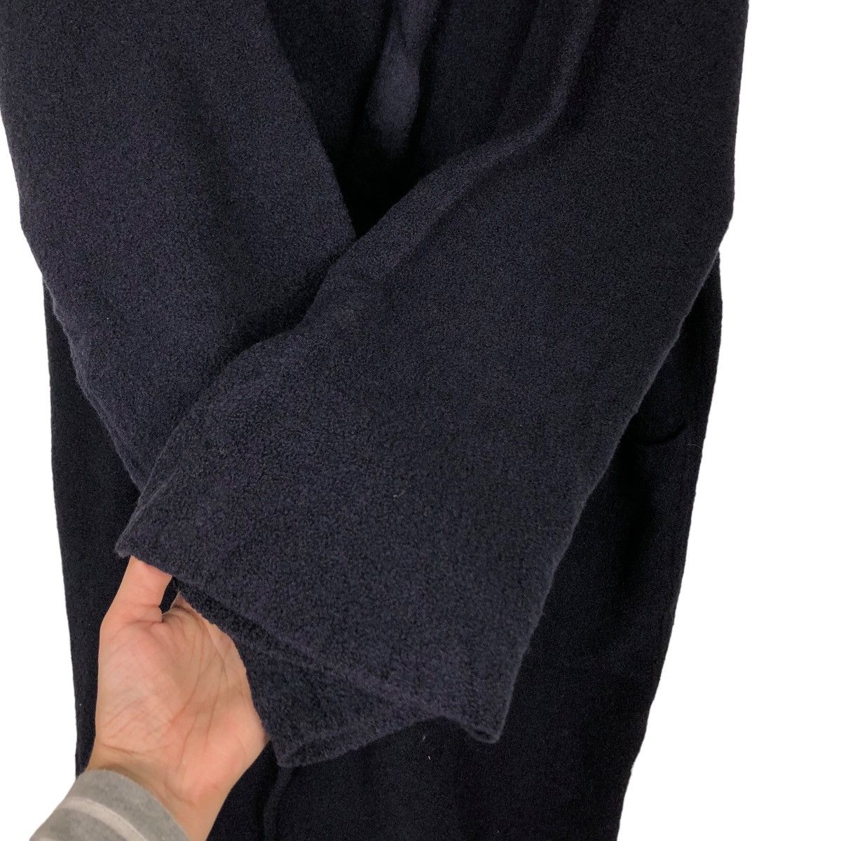 Issey Miyake 🔥Rich Black - Long Fly Coats Jacket Jungmen Japan Size US L / EU 52-54 / 3 - 14 Thumbnail
