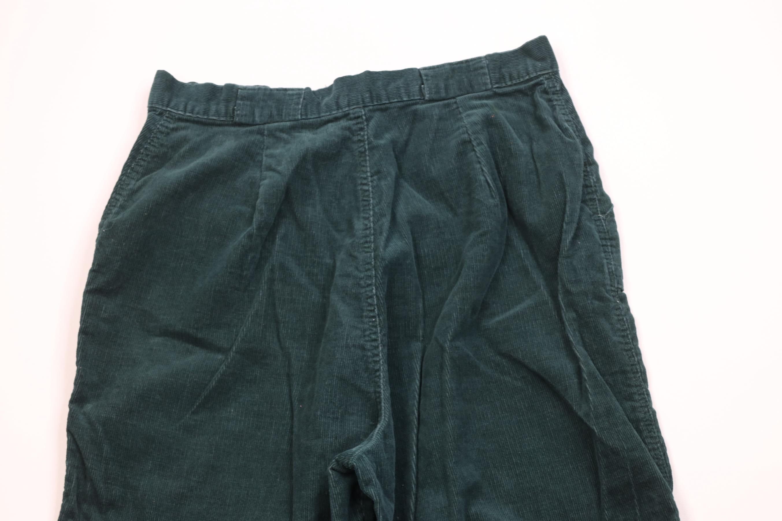 Vintage Vintage 70s Corduroy Wide Leg Bell Bottoms Pants Green USA Size US 30 / EU 46 - 11 Thumbnail