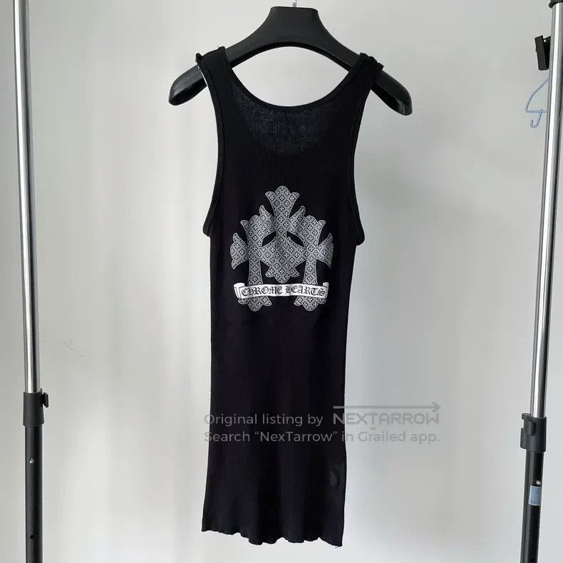 Chrome Hearts CHROME HEARTS Size M Black full printed cross stripes three Size M / US 6-8 / IT 42-44 - 2 Thumbnail