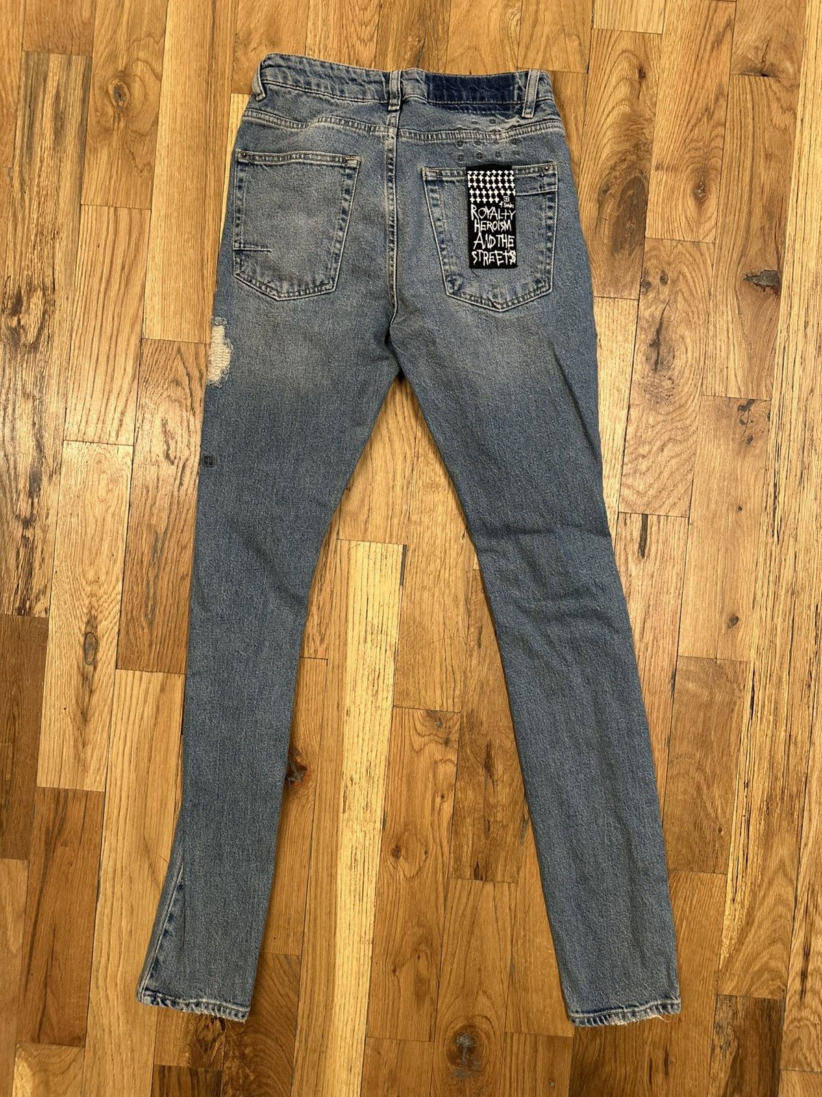 Ksubi Ksubi Spellout Distressed Blue Denim Jeans Size 28 Size US 28 / EU 44 - 2 Thumbnail