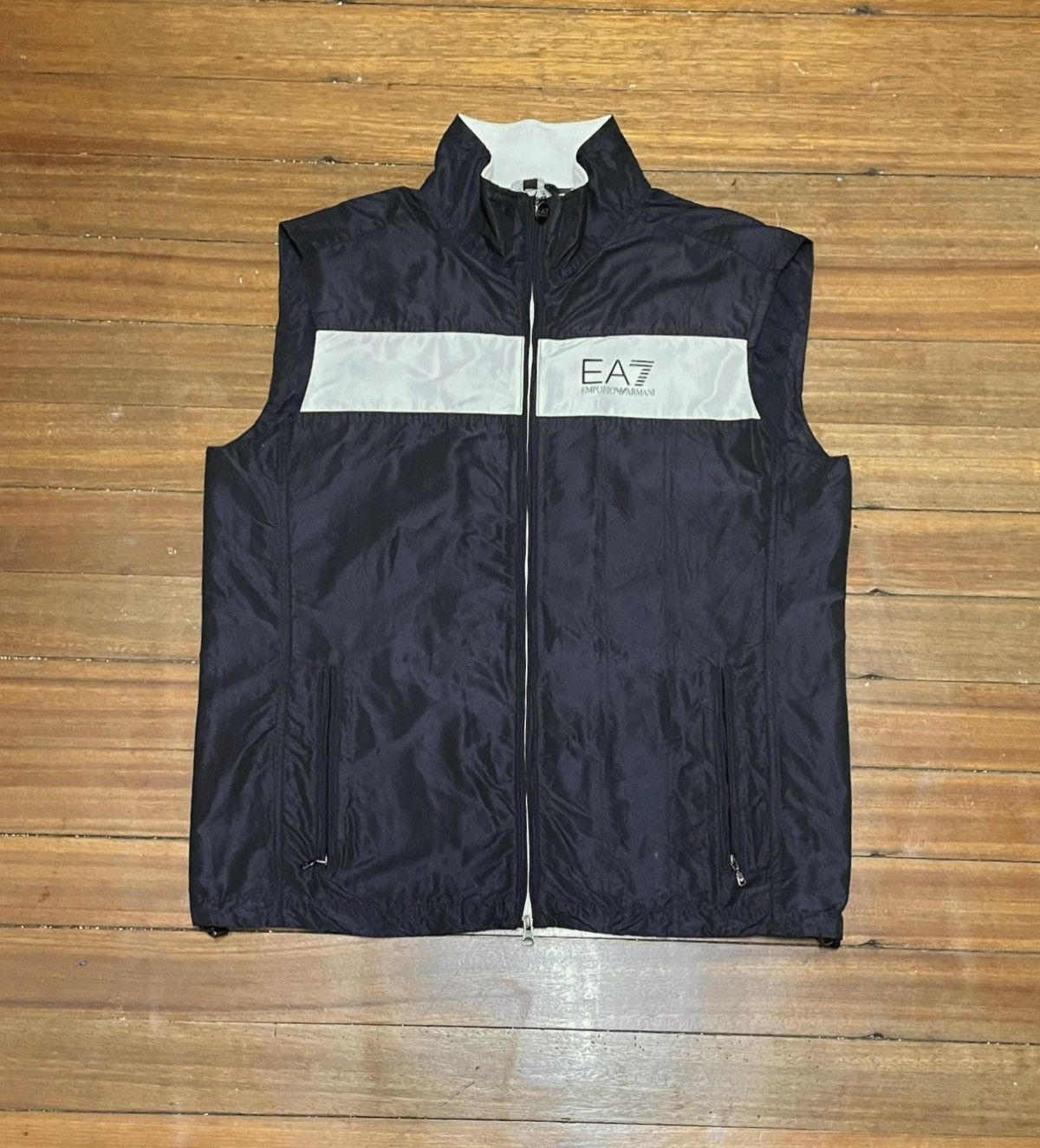 Emporio Armani × Vintage Rare Design Vintage Emporio Armani Waxed Vests 2000s Size US XXL / EU 58 / 5 - 1 Thumbnail