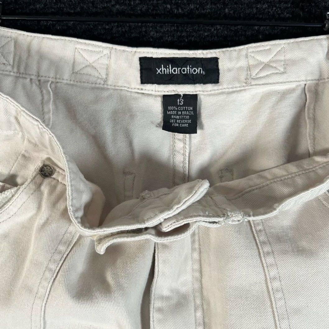 Vintage Xhileration 100% Cotton White Wide Stretch Carpenter Pants Women Size 13 White Womens Carpenter Pants XS? Size 34" / US 12 / IT 48 - 3 Thumbnail