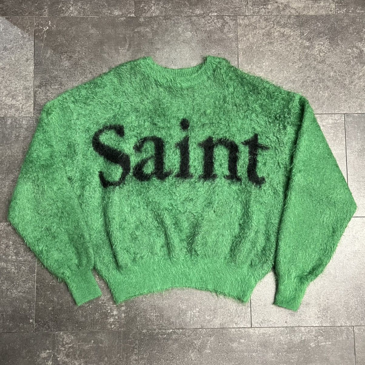 Saint Michael Saint Mxxxxxx Saint Mohair Knit Crewneck Green Size US L / EU 52-54 / 3 - 1 Thumbnail