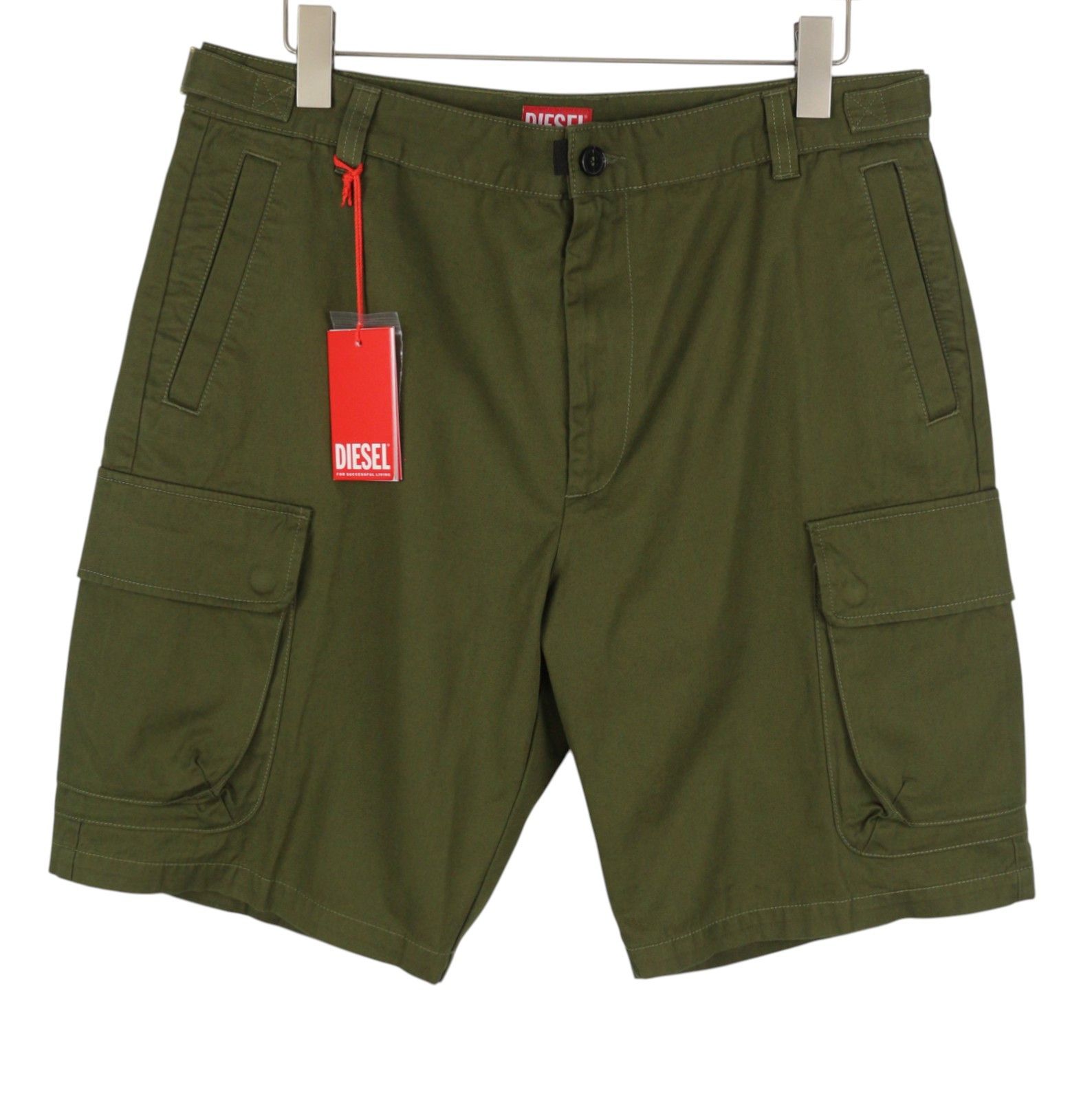 P-ARGYM 52 W37 Khaki Green Cargo Shorts 91372