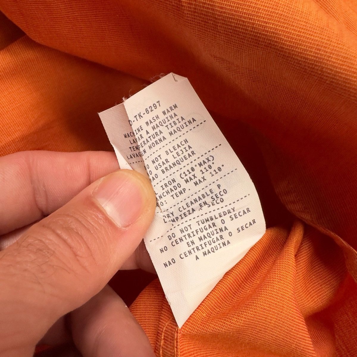 Ermenegildo Zegna Ermenegildo Zegna Orange XL Button Down Shirt Made In Italy Size US XL / EU 56 / 4 - 4 Thumbnail