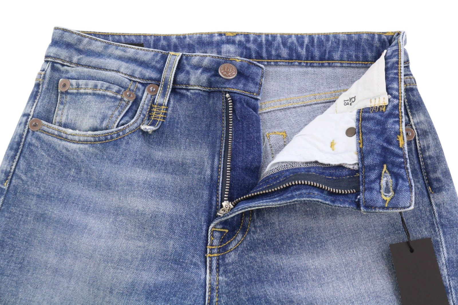 R13 KICK FIT 26 Jasper Stretch Faded Cropped Blue PS26 89042 Size 26" / US 2 / IT 38 - 5 Thumbnail