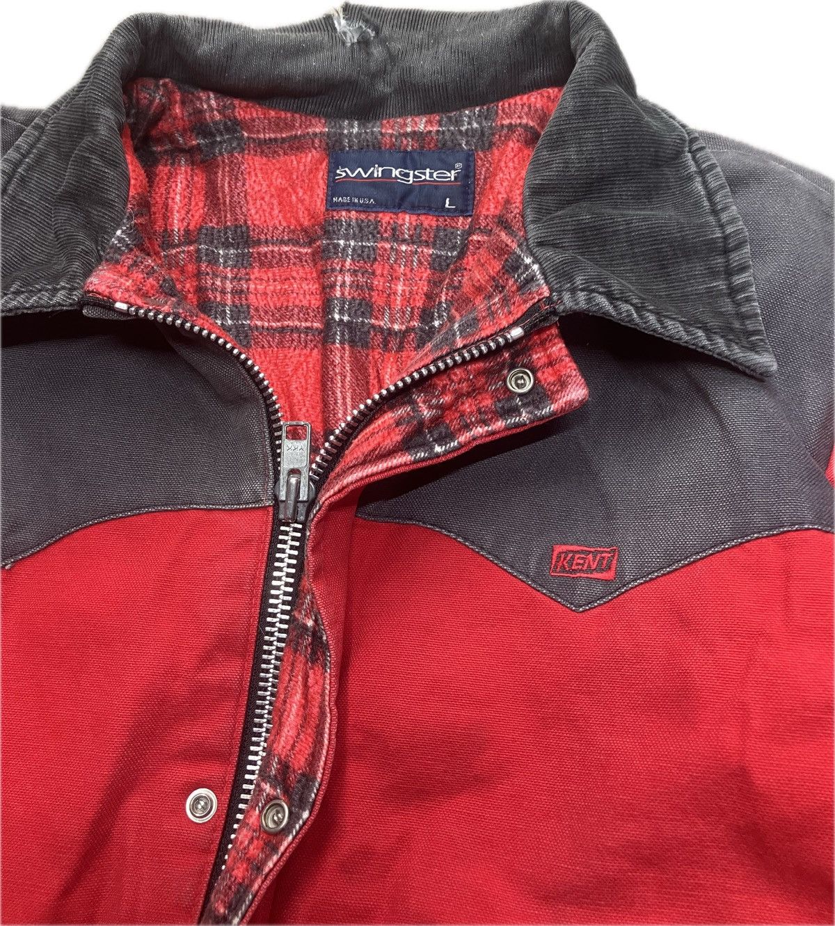 Carhartt × Vintage 80’s Swingster Workwear Jacket Santa Fe Style Size US L / EU 52-54 / 3 - 3 Thumbnail
