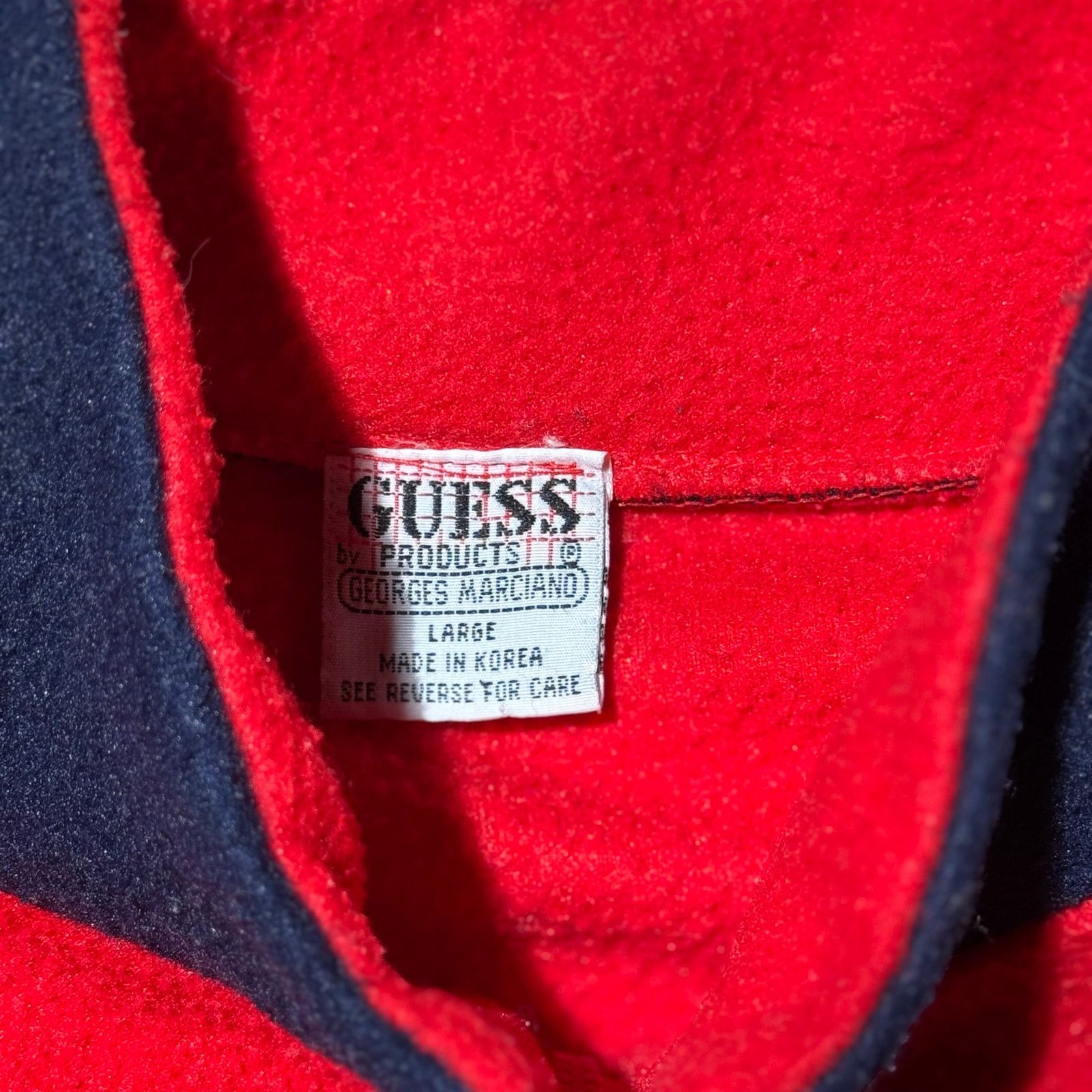Guess Late 80s Guess Question Mark Fleece Size US L / EU 52-54 / 3 - 3 Thumbnail