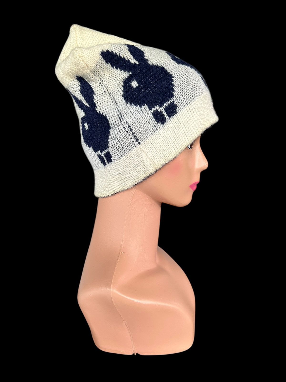 Japanese Brand × Kapital × Vintage Playboy Mohawk Knitted Vintage Beanie Hats Size ONE SIZE - 4 Thumbnail