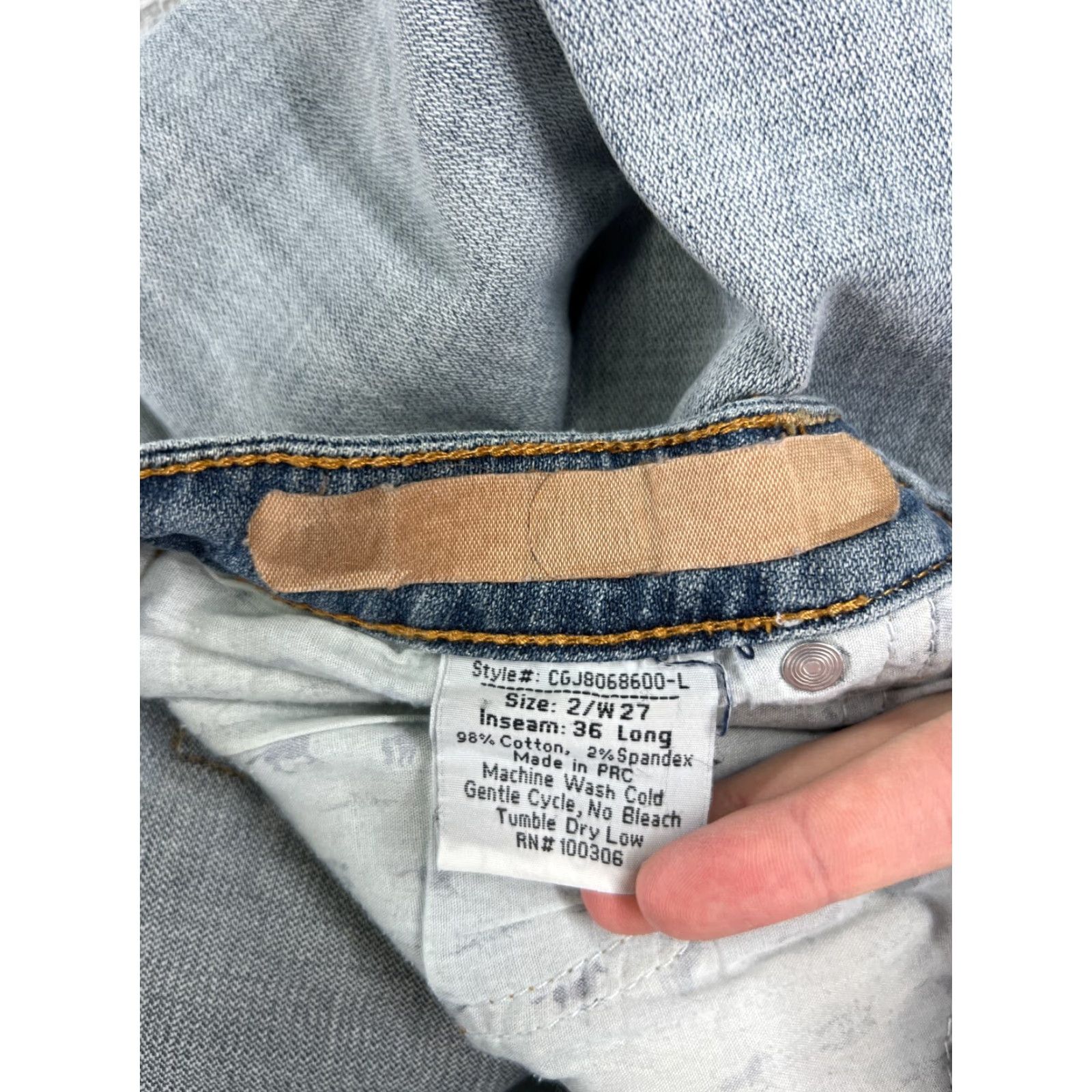Denime Cowgirl Up Jeans Womens 2 Blue Denim Bootcut Distressed Light Wash Size 26" / US 2 / IT 38 - 4 Thumbnail