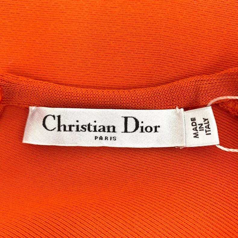 Dior Dior Orange streamer design round-neck short-sleeved dress Size XS / US 0-2 / IT 36-38 - 6 Thumbnail