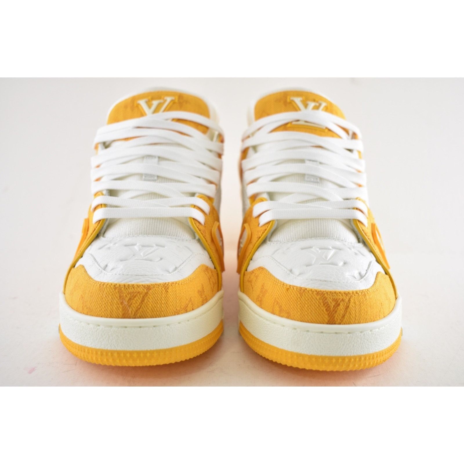 Louis Vuitton Louis Vuitton Yellow Denim White Empreinte Low Top Trainer Size US 9 / EU 42 - 9 Thumbnail