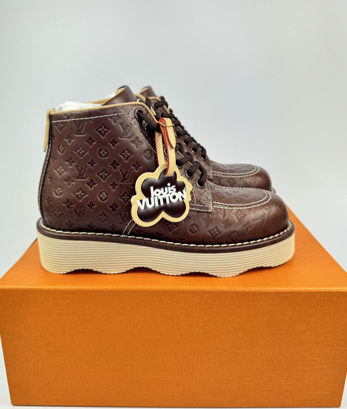Louis Vuitton x TYLER THE CREATOR WAVES HIGH DERBIE MONOGRAM PRINT BOOTS Size US 6 / EU 39 - 1 Thumbnail