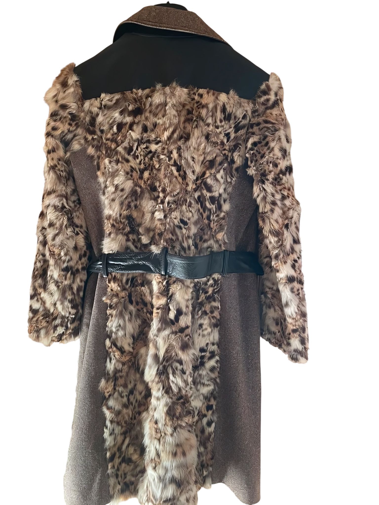 Dolce & Gabbana DYED SHEEP FUR LEOPARD BELTED COAT Size M / US 6-8 / IT 42-44 - 3 Thumbnail