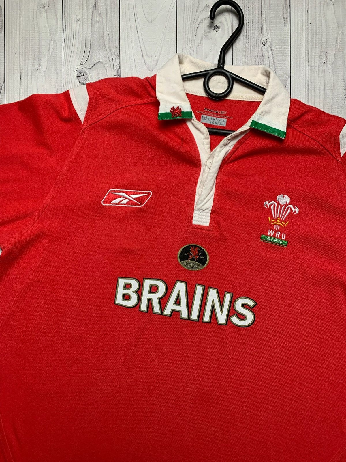 Reebok × Vintage Vintage Reebok Wales rugby jersey size L red logo Size US L / EU 52-54 / 3 - 2 Thumbnail