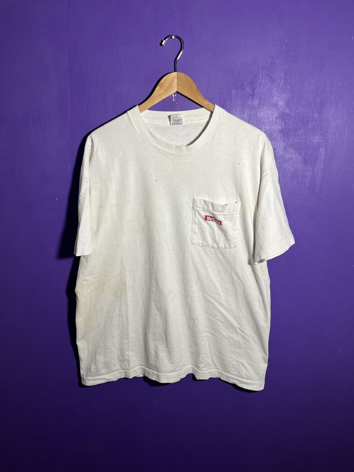 Marlboro × Vintage Vintage 90s Marlboro country store pocket tee Size US XL / EU 56 / 4 - 1 Thumbnail